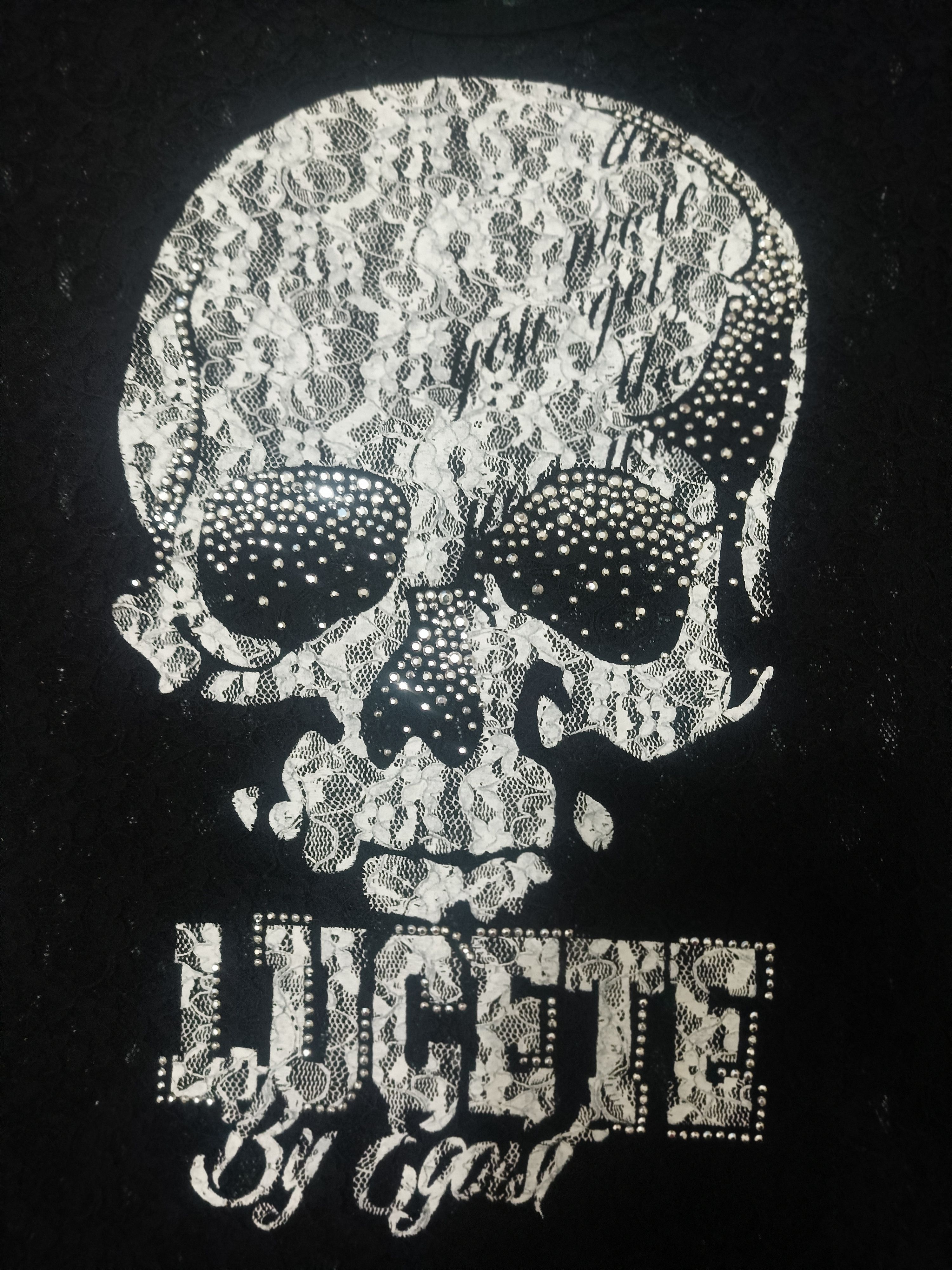 If Six Was Nine Egoist Mesh Shirt Skull Sparkling beads Rare design Size US L / EU 52-54 / 3 - 4 Thumbnail