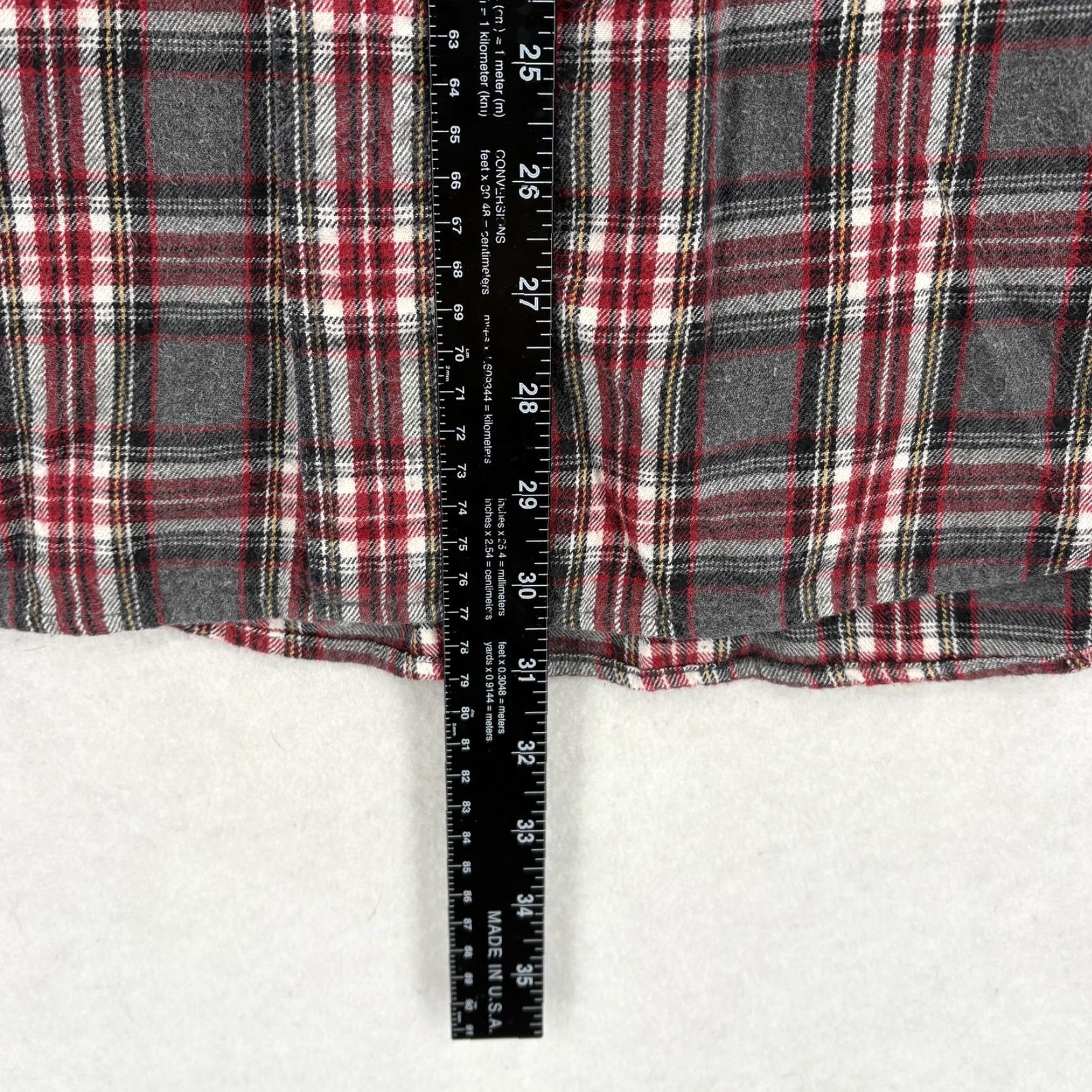 J.Crew J.CREW Oarsman Shirt Mens Large Gray Red Plaid Flannel Long Sleeve Button Down Size US L / EU 52-54 / 3 - 7 Thumbnail