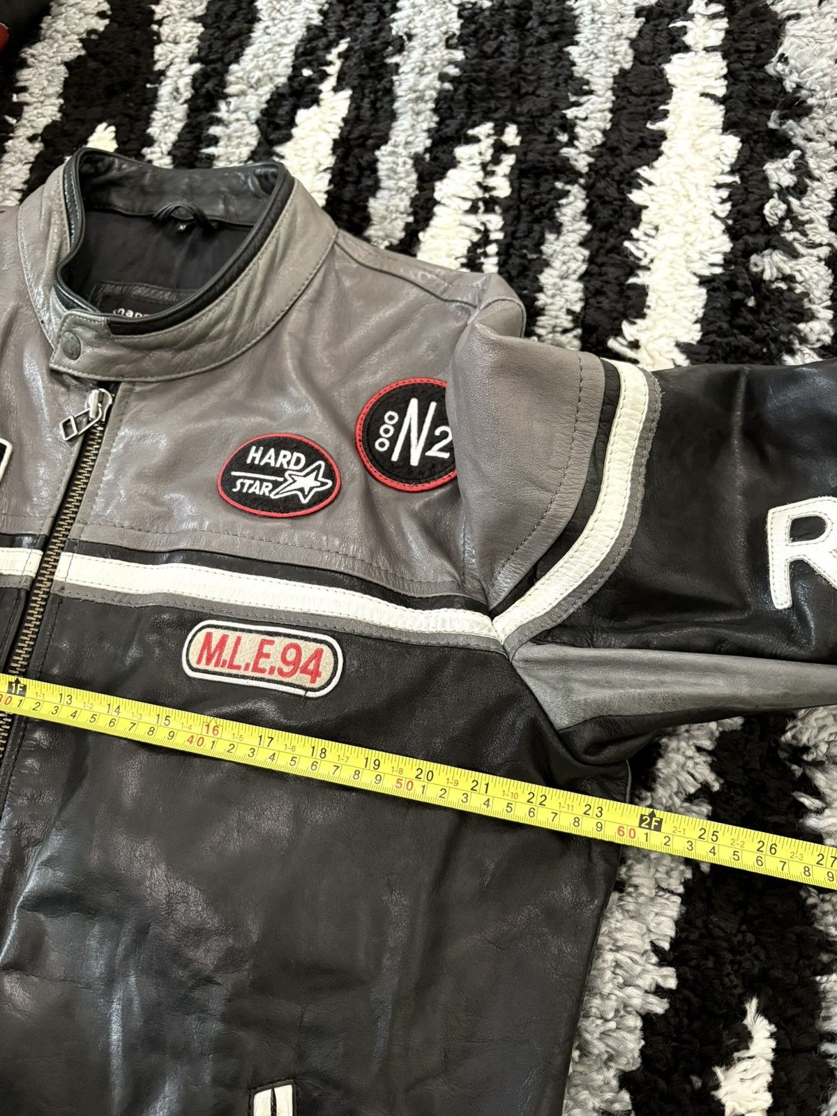 Other Y2K vintage moto style patches racing leather jacket Size US XL / EU 56 / 4 - 6 Thumbnail