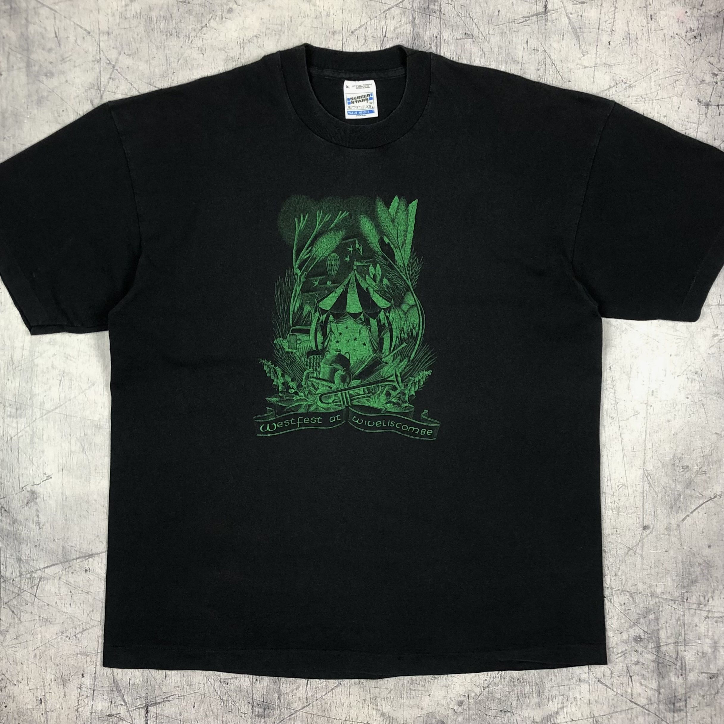 Vintage 90s Wiveliscombe West Fest Festival Tee Size US XL / EU 56 / 4 - 1 Thumbnail