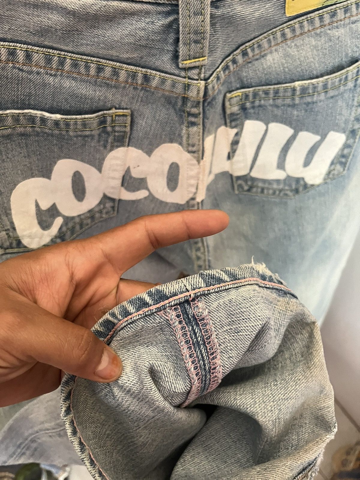 Japanese Brand Y2K Cocolulu Back Print Jean🇯🇵 Size US 31 - 5 Thumbnail
