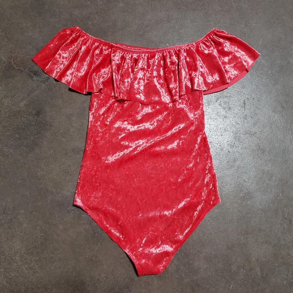 Designer Hot Pink Velvet Lush XHLN Bodysuit Size XS / US 0-2 / IT 36-38 - 2 Thumbnail
