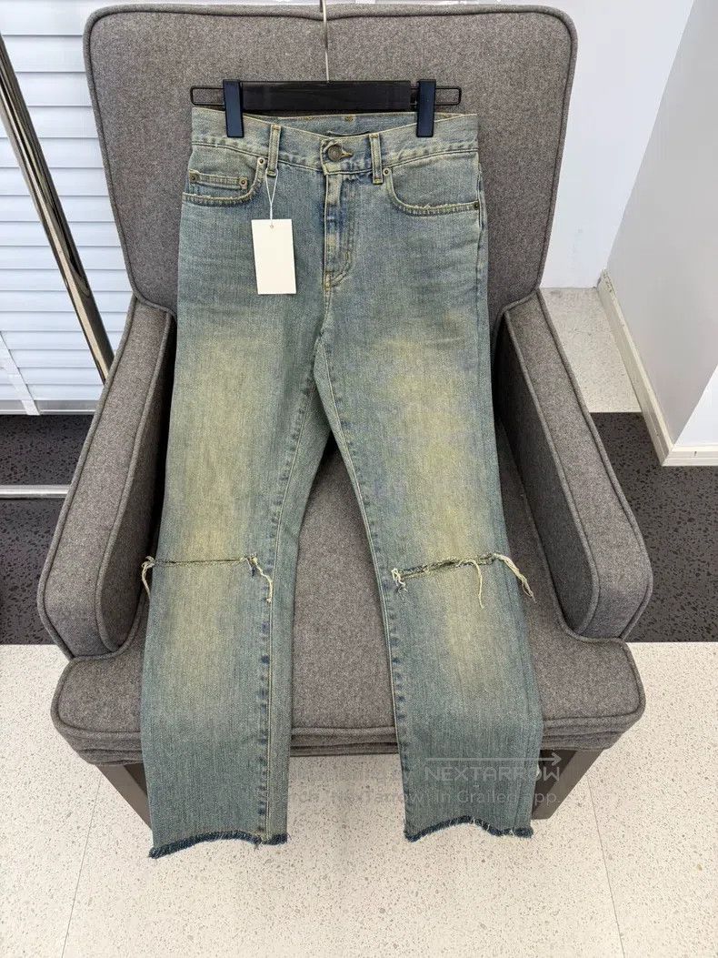 Saint Laurent Paris Saint Laurent Paris Cut pure color denim jeans i Size US 27 - 3 Thumbnail