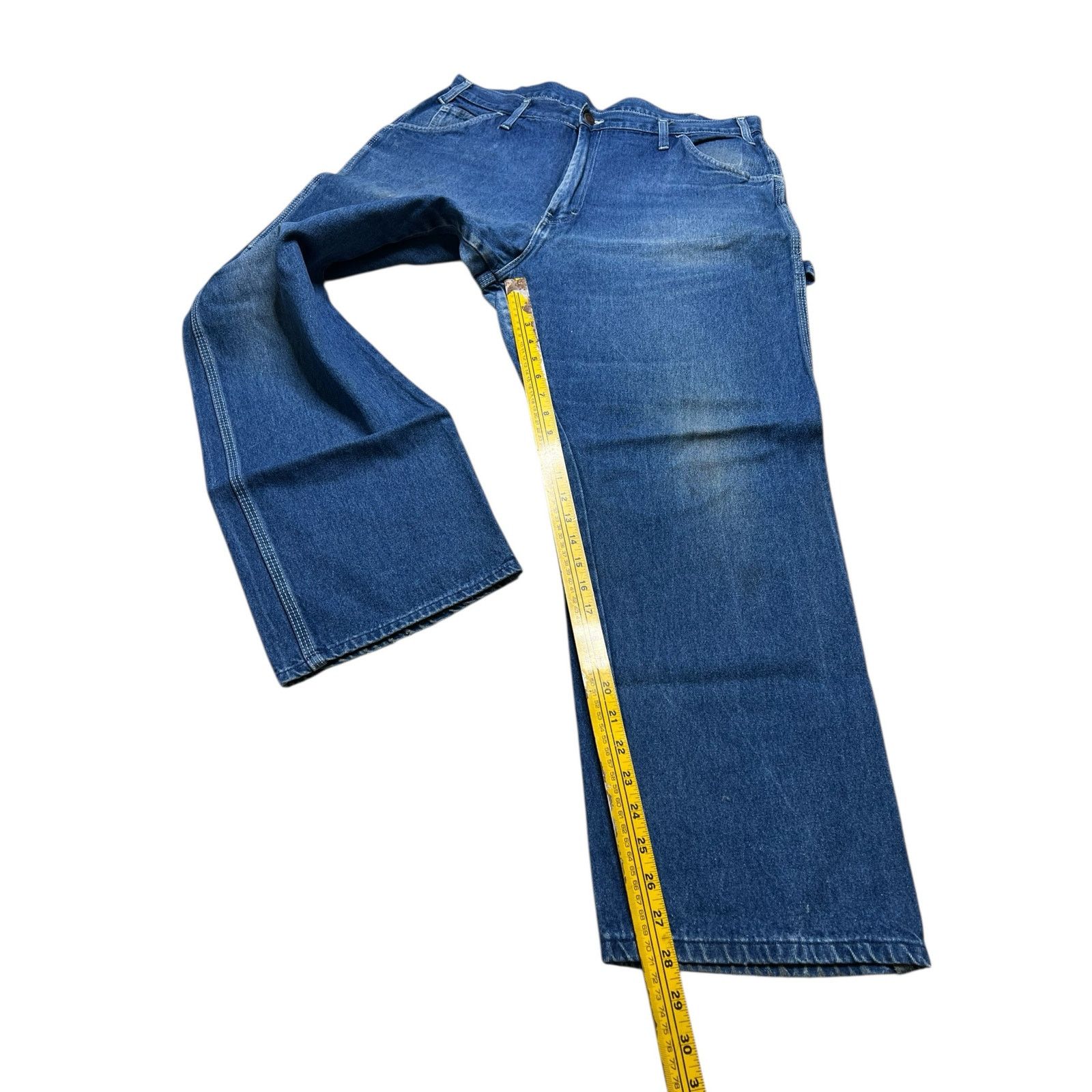 Dickies Vintage 80s Dickies Carpenter Jeans Actual Sz 36x28 Blue Size US 38 / EU 54 - 7 Thumbnail