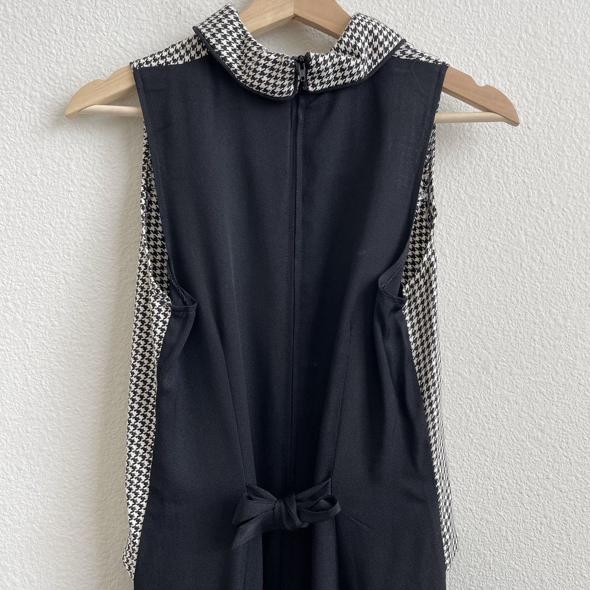Vintage CITY TRIANGLES Vintage 90s Black White Houndstooth Jumpsuit Size 32" / US 10 / IT 46 - 8 Thumbnail