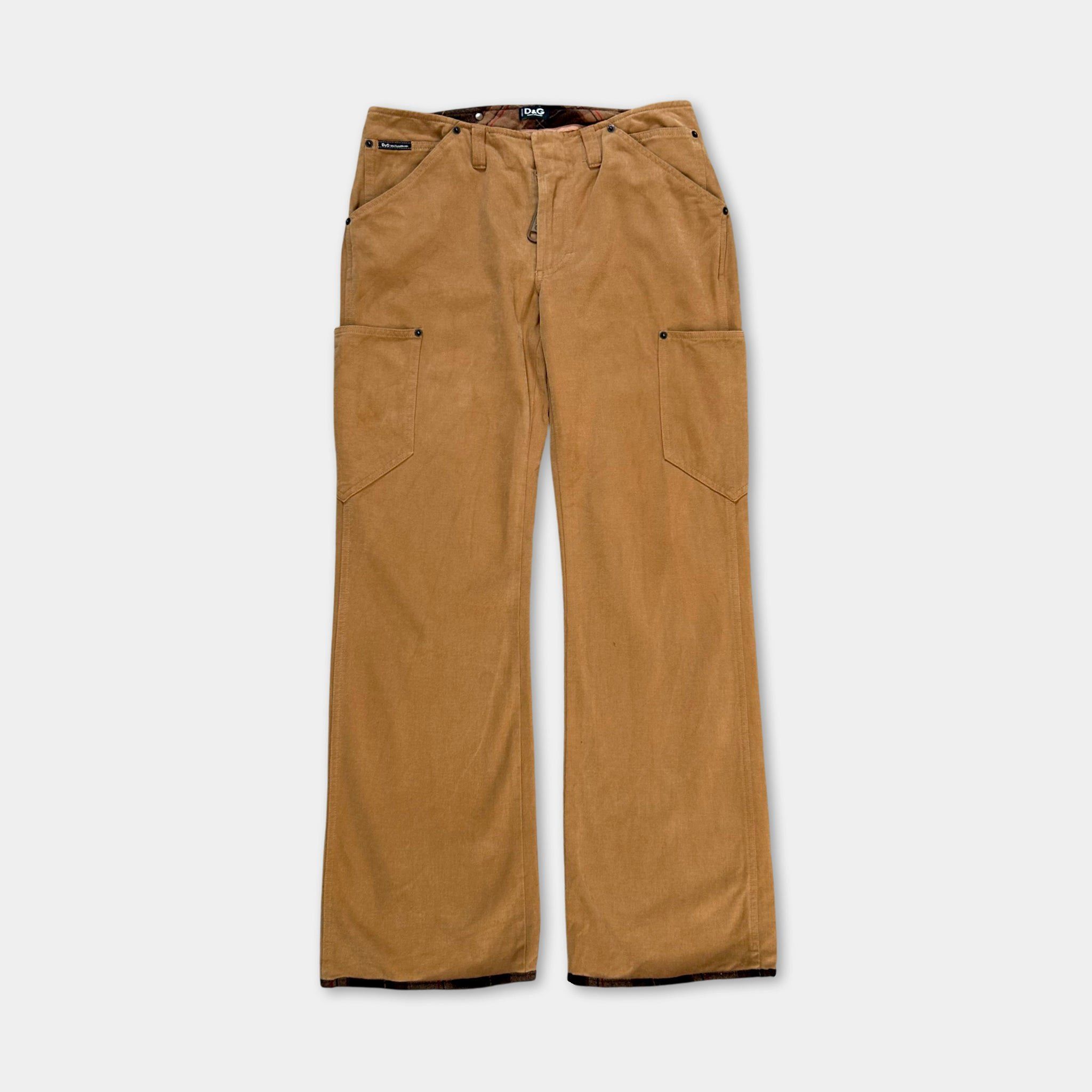 Dolce & Gabbana Beige Carpenter Pants