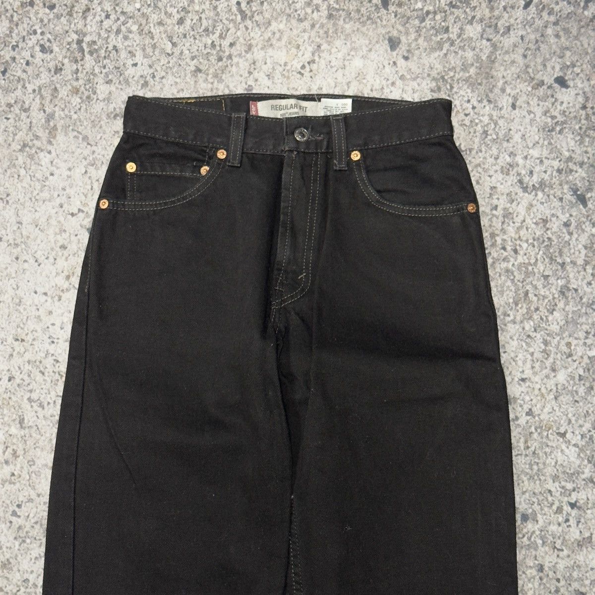 Levi's 2000s Levi’s 505 Black Denim Jeans ERD Grunge Chrome Biker Size US 27 - 9 Thumbnail