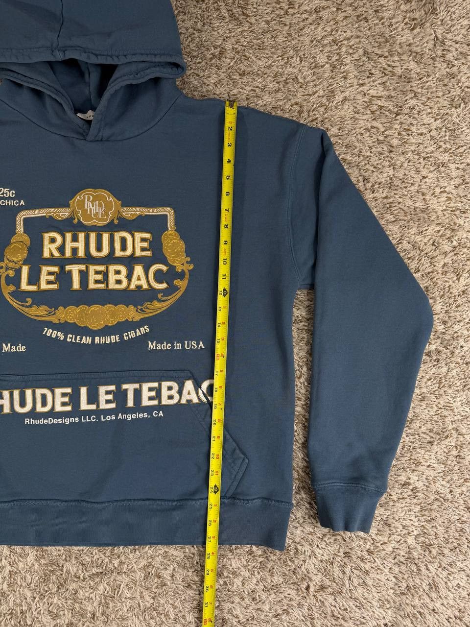 Rhude Rhude Le Tebac Hoodie 'Slate' Men's Size XL Size US XL / EU 56 / 4 - 5 Thumbnail