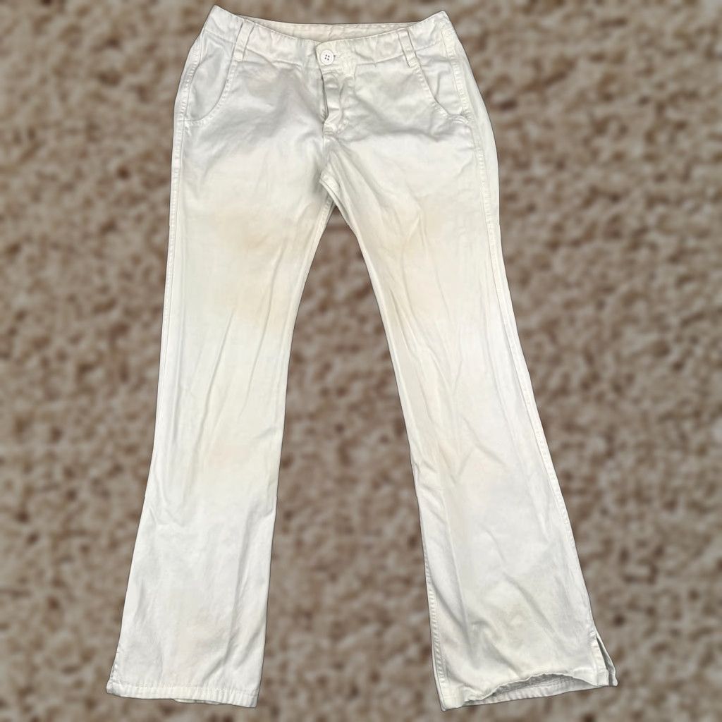 Lucky Brand VINTAGE Lucky Brand Jeans Women 0 White Juliet Chino 100% Cotton Bootcut READ ME Size 25" / US 0 / IT 36 - 1 Thumbnail