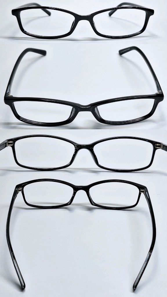 Other VINTAGE 743-1T Slim Black Square Frame Glasses Minimalist Size ONE SIZE - 5 Thumbnail