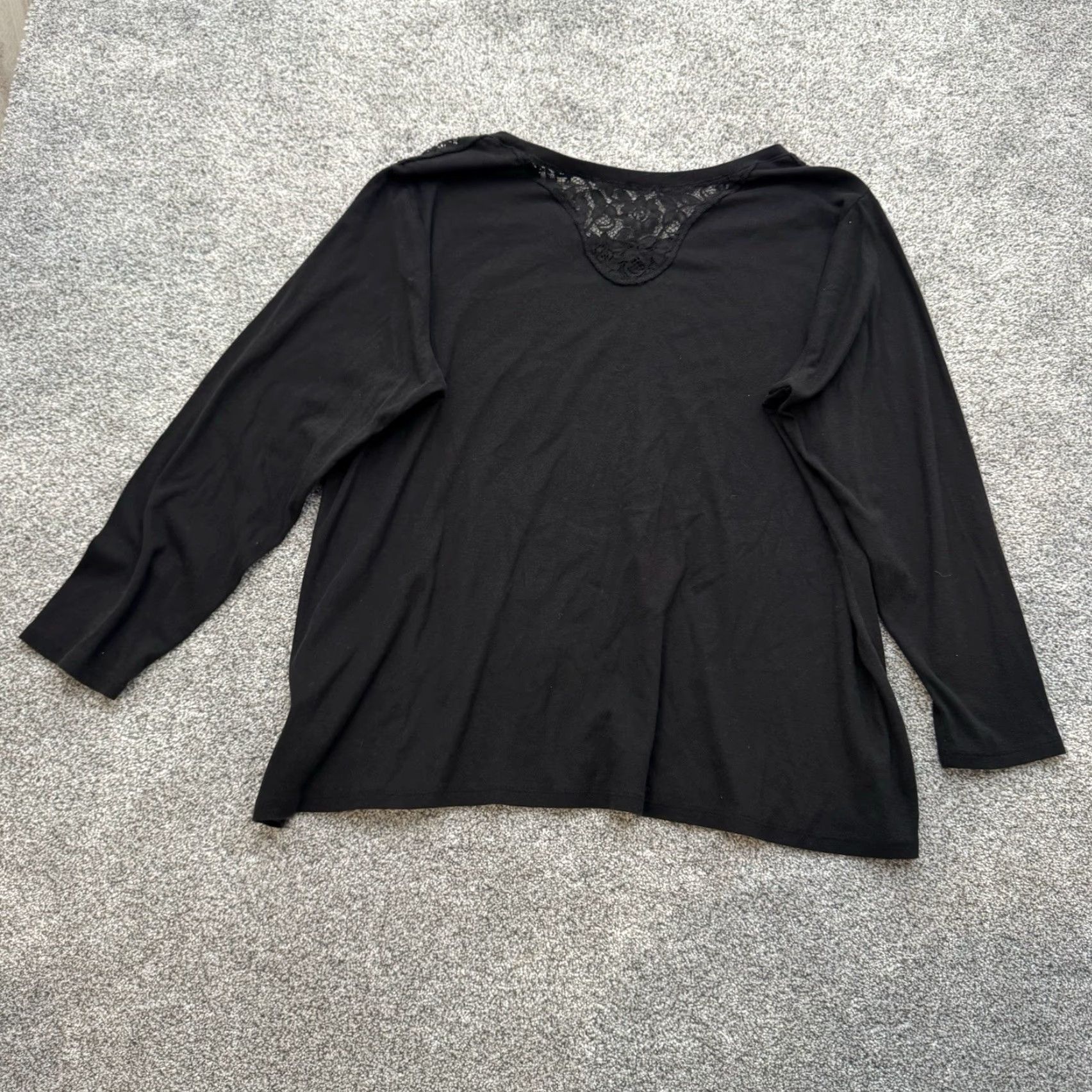 Faded Glory VINTAGE Faded Glory Blouse Plus 4X Dark Romantic Goth Lace Casual Chic Minimalist Layering Womens Size XXL / US 16-18 / IT 52-54 - 6 Thumbnail
