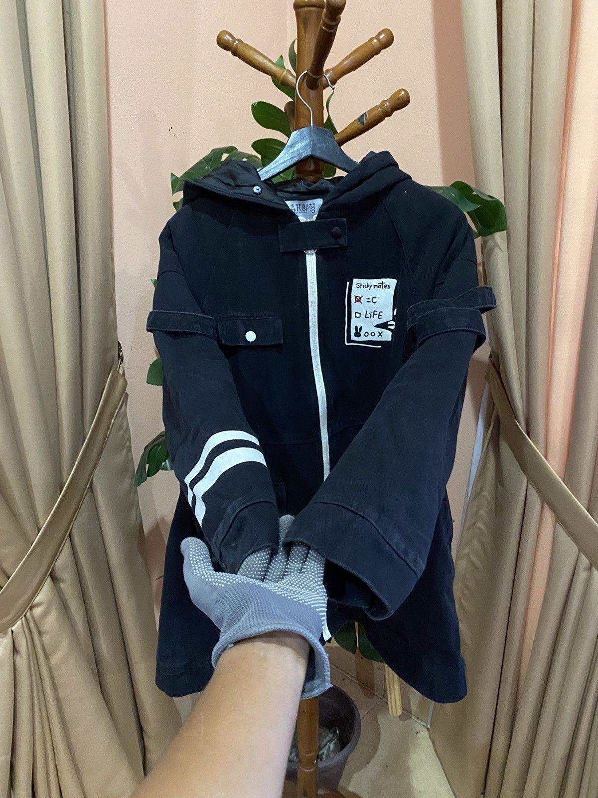 If Six Was Nine SEN NVBULUO BLACK GOTHIC HOOD JACKET UNIQUE STREETWEAR STYLE Size US M / EU 48-50 / 2 - 4 Thumbnail