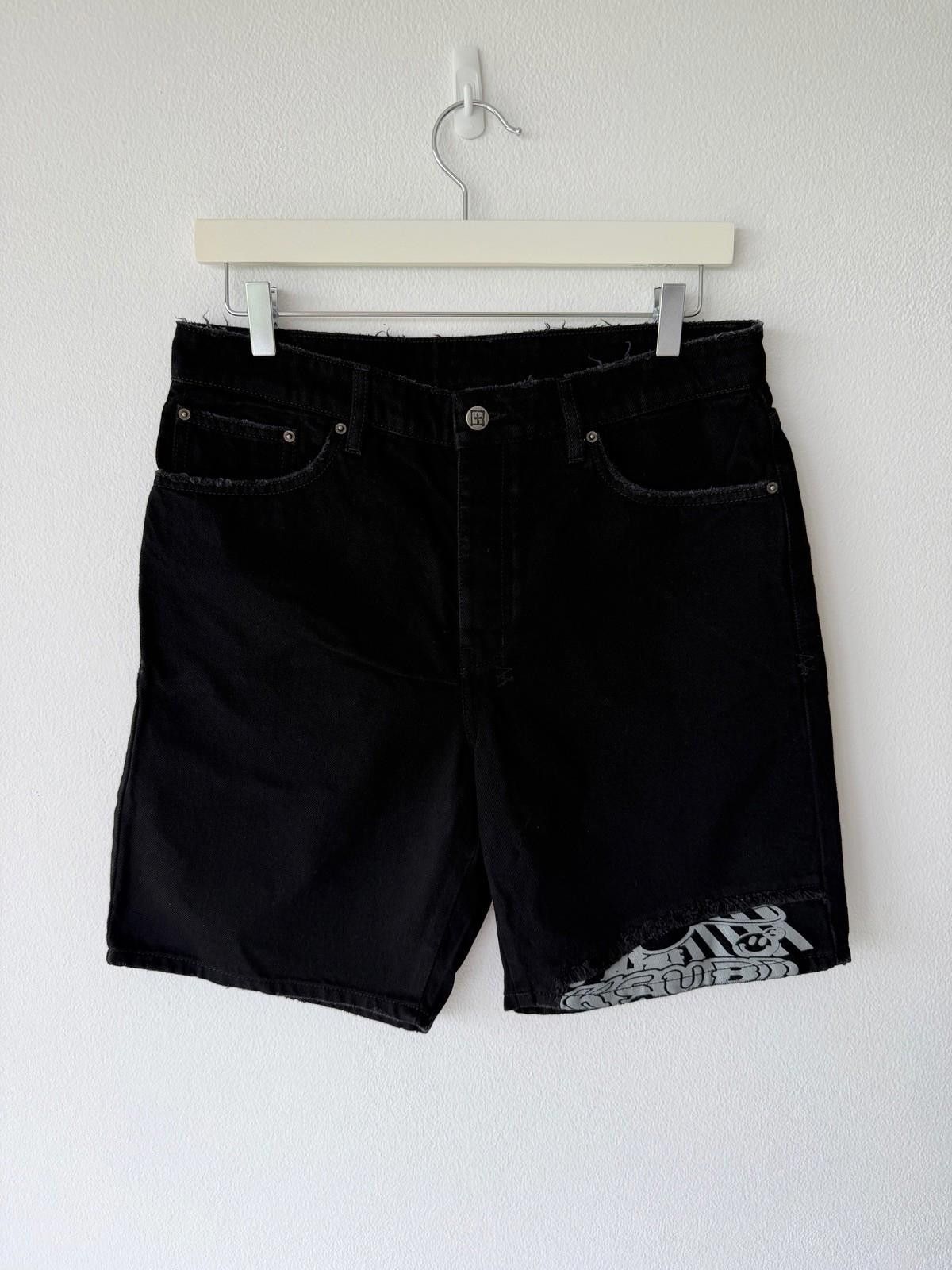 new Ksubi mens denim shorts anti k short black pill 32