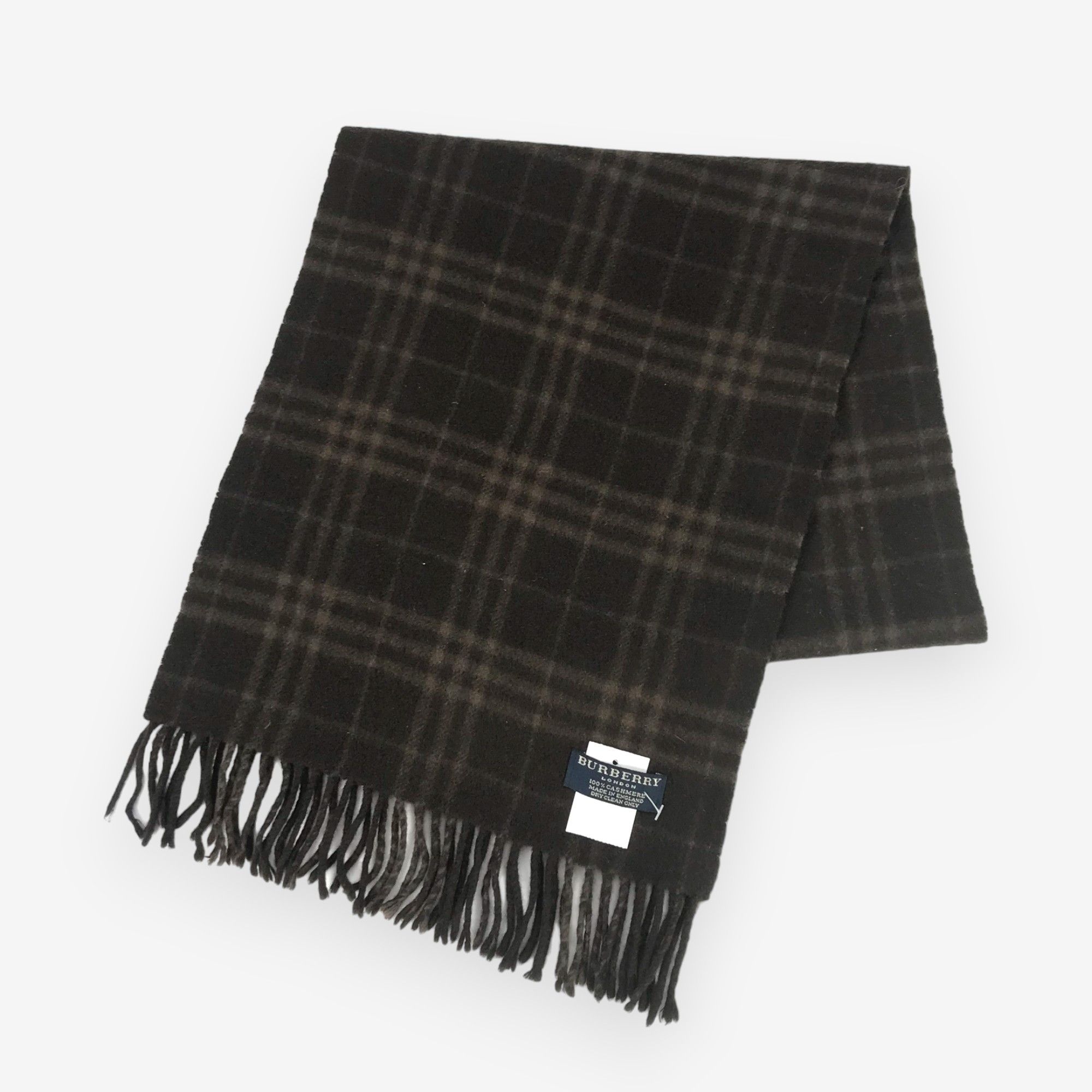 Vintage 90s Burberry Scarf Muffler Wool Cashmere Scarves