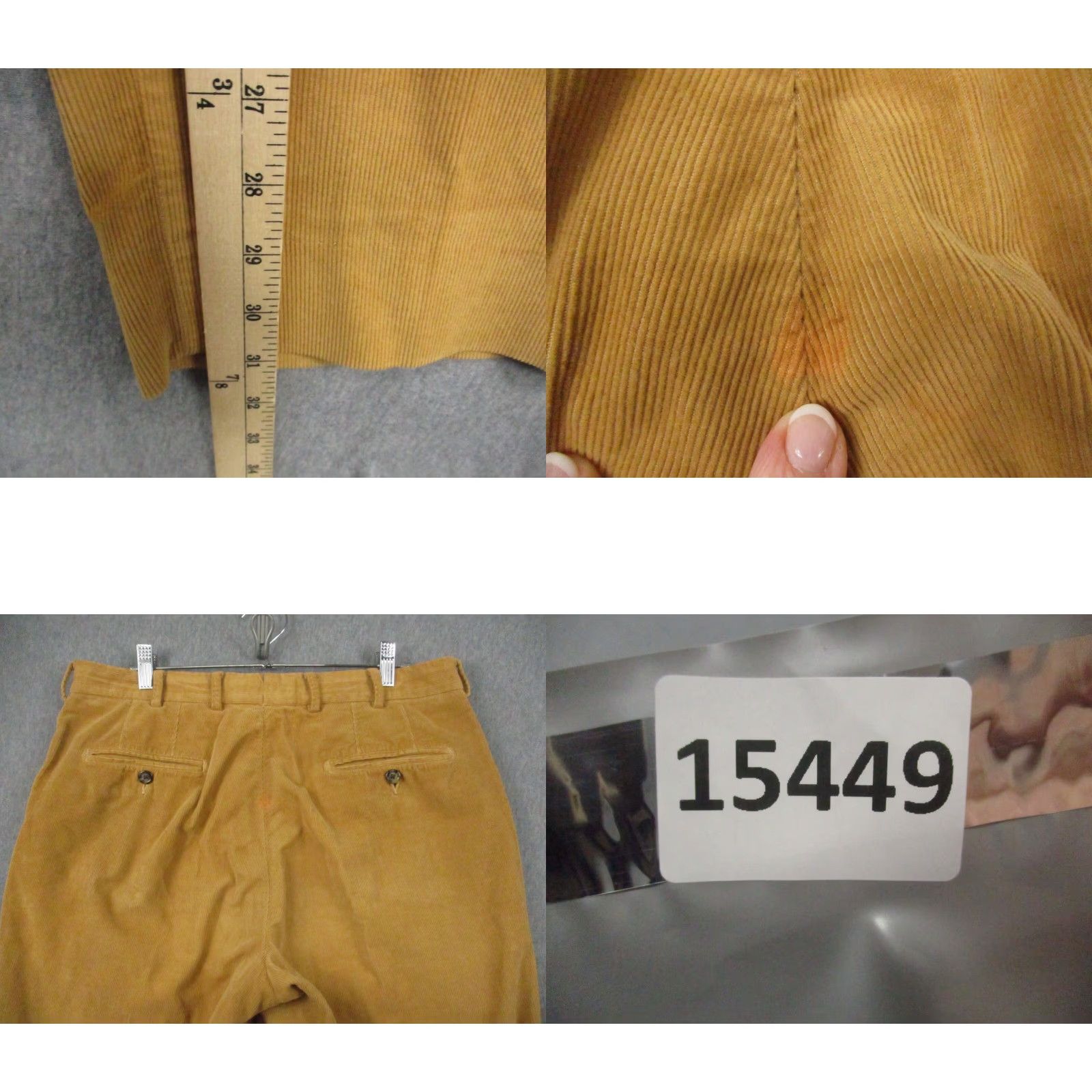 Peter Millar Peter Millar Corduroy Pants 33x31 Stretch Men's Chino Pants Brown Cotton Regular Straight Rise High Vintage No Medicine Size US 33 - 8 Thumbnail