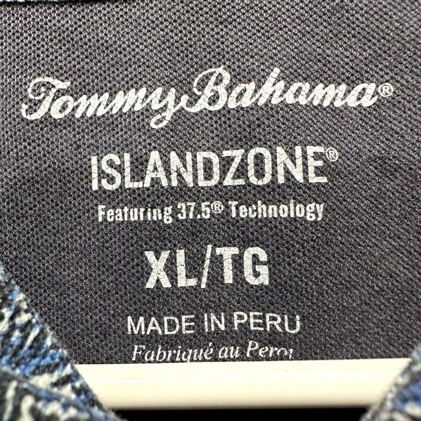 Tommy Bahama Tommy Bahama Island Zone Polo Shirt Mens XL Blue Geometric Print Beach 37.5 Tech Size US XL / EU 56 / 4 - 5 Thumbnail