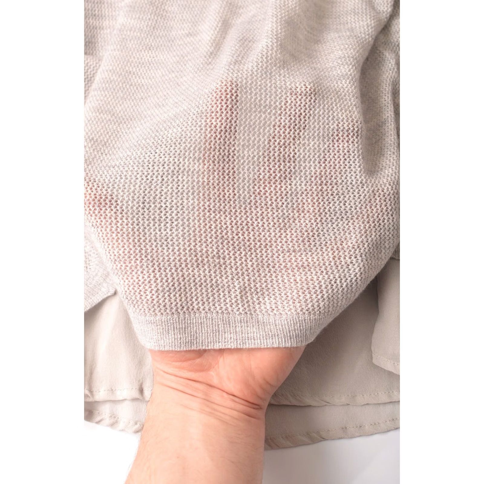 Vintage FTC Seacell Cashmere Silk Gray Pullover Sweater, M, Women, Size M, Cashmere, Pullover, Made in PRC, Used with minor wear Size M / US 6-8 / IT 42-44 - 2 Thumbnail