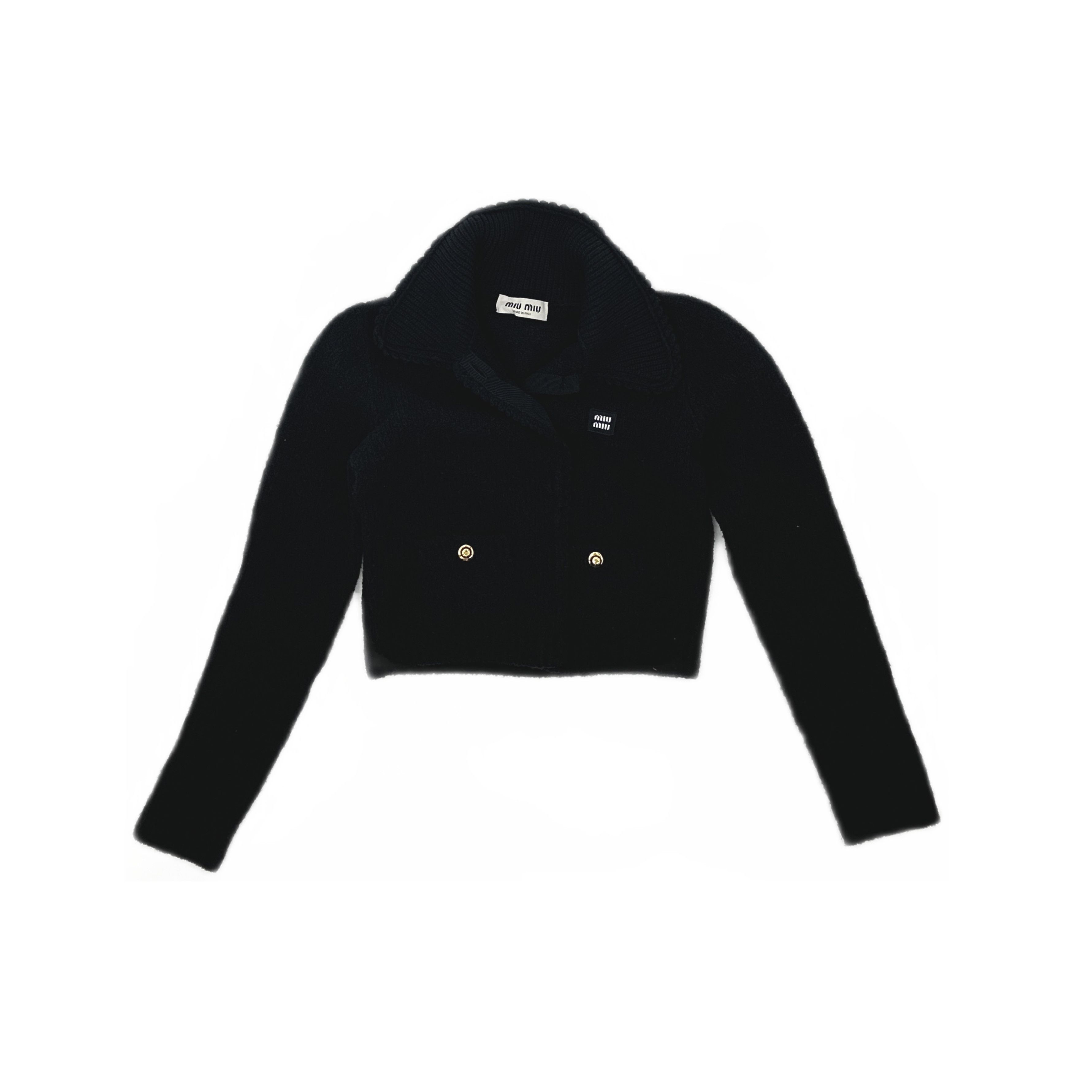 Miu Miu Miu Miu Black Knit Button Cardigan Size 40 Size S / US 4 / IT 40 - 1 Thumbnail