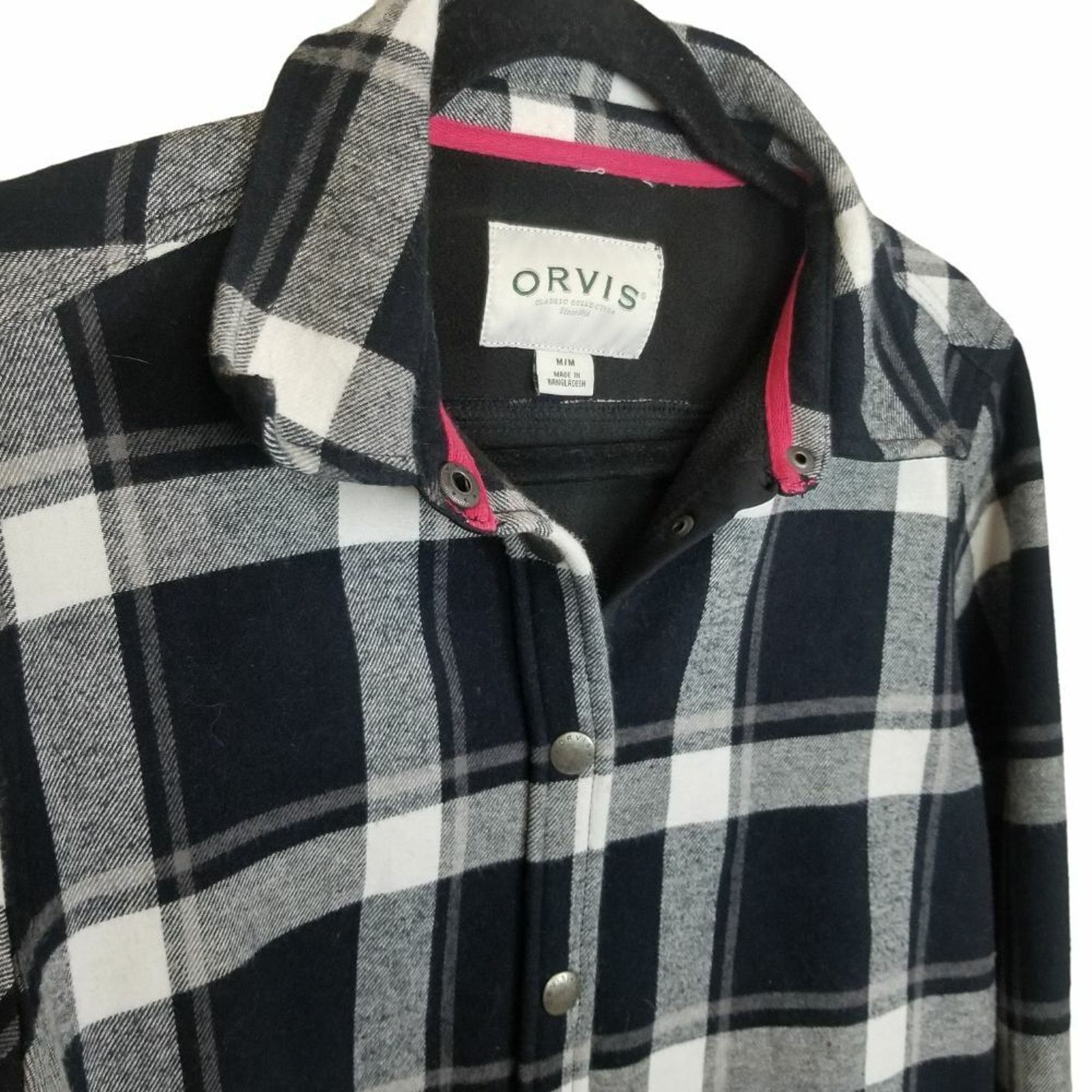 Orvis Orvis Womens Flannel Shacket Plaid Snap Front Sz M Gorpcore Size M / US 6-8 / IT 42-44 - 4 Thumbnail