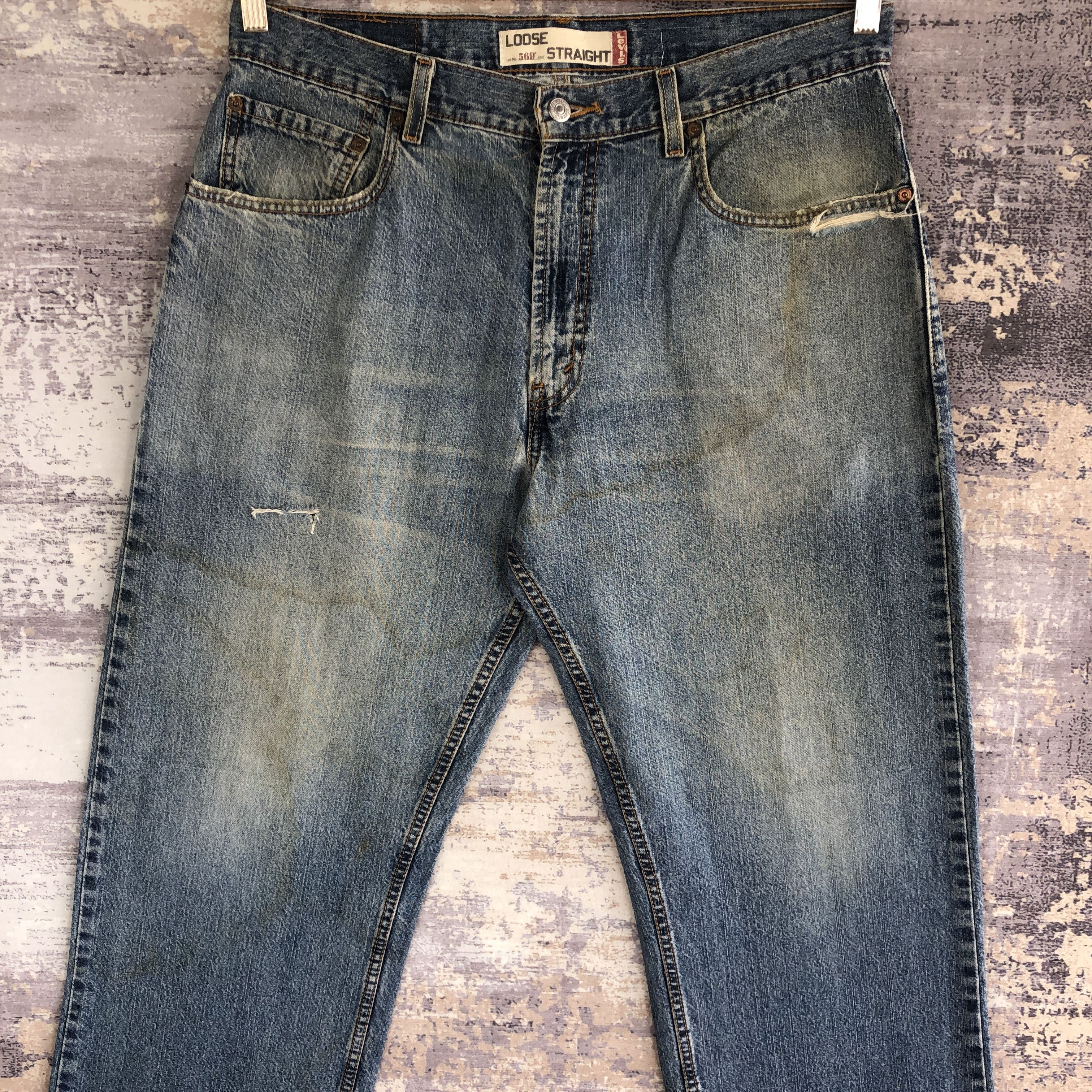 Levi's Vintage Y2K Crazy Levis 569 Baggy Jeans Levi's Loose Denim Size US 34 / EU 50 - 3 Thumbnail