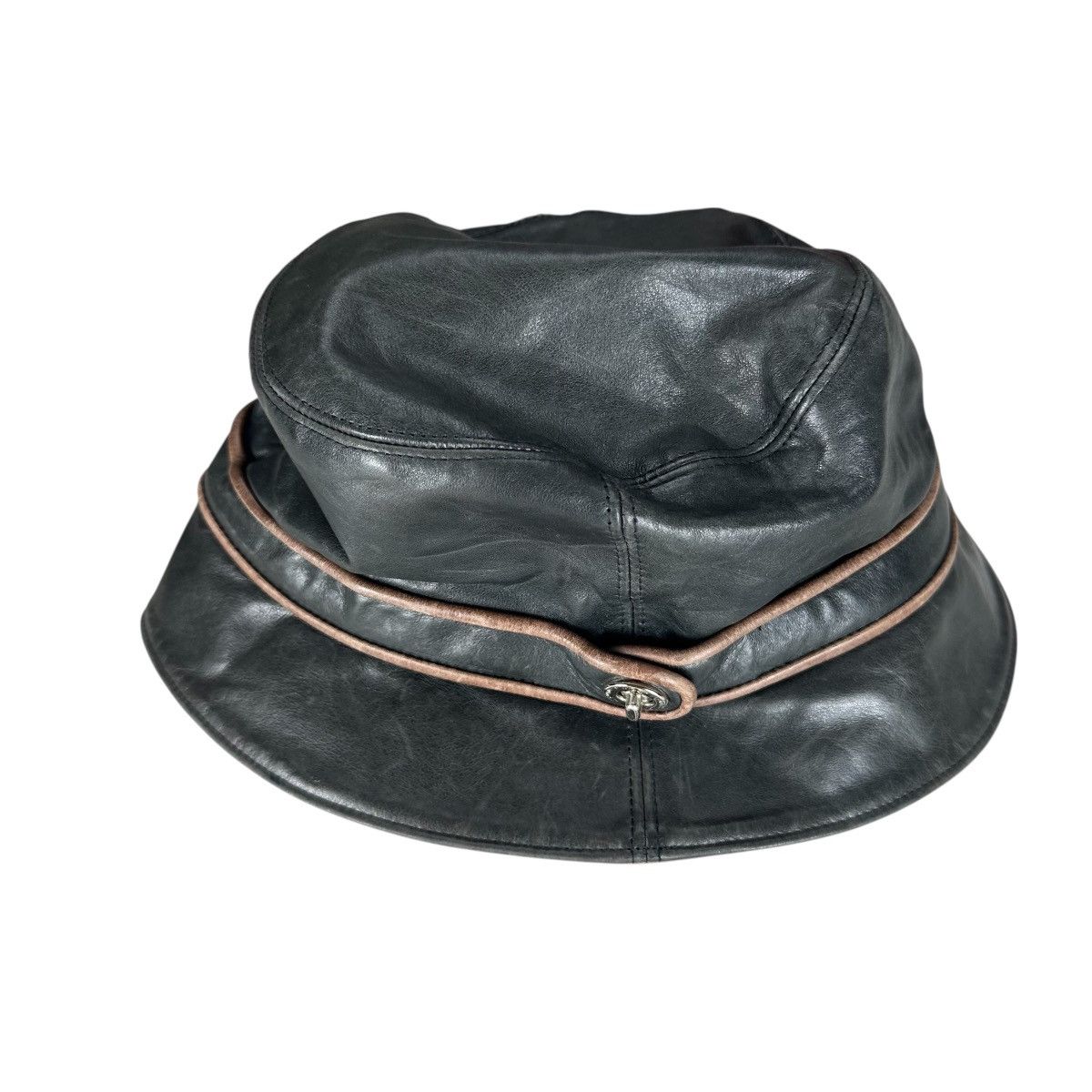 Coach COACH BLACK LEATHER HAT Size ONE SIZE - 5 Thumbnail