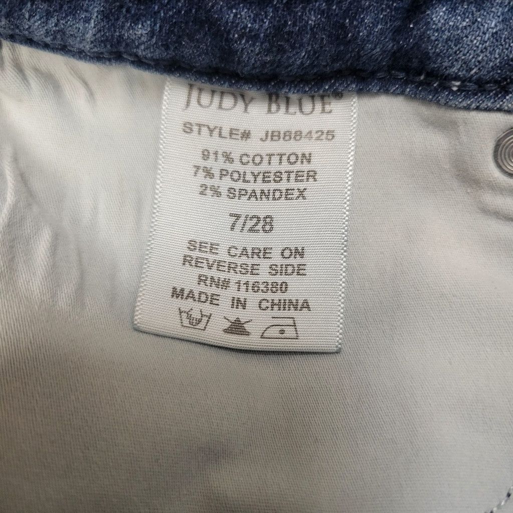 Judy Blue Judy Blue Women's Fray Ankle Skinny Jeans 7/28 Inseam 26" Size 28" / US 6 / IT 42 - 8 Thumbnail