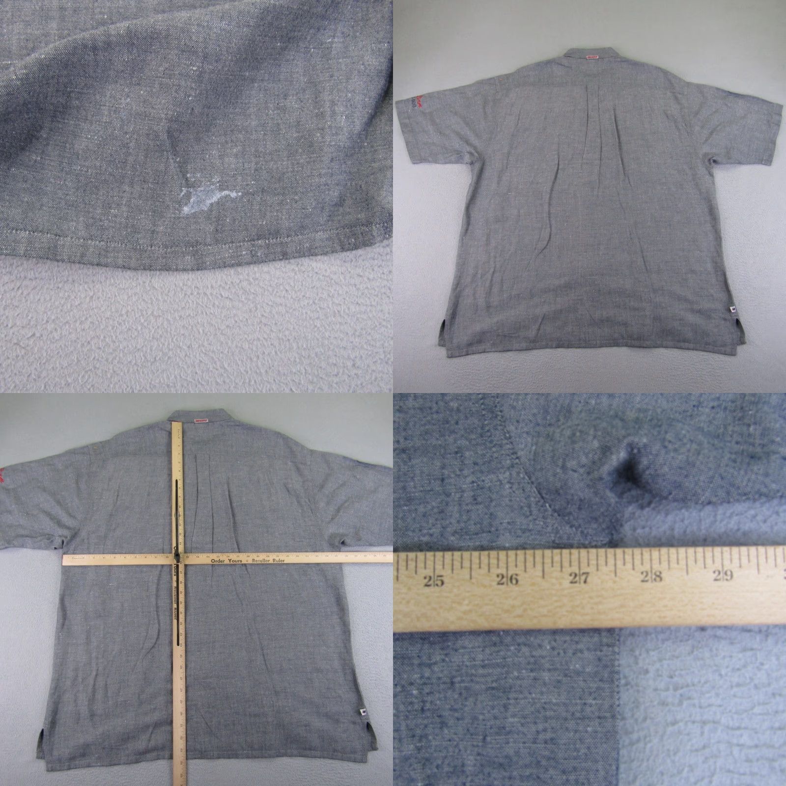 Vintage VINTAGE Mecca Shirt Mens 2XL Gray Button Up Linen Blend Camp Casual Y2K Size US XXL / EU 58 / 5 - 8 Thumbnail