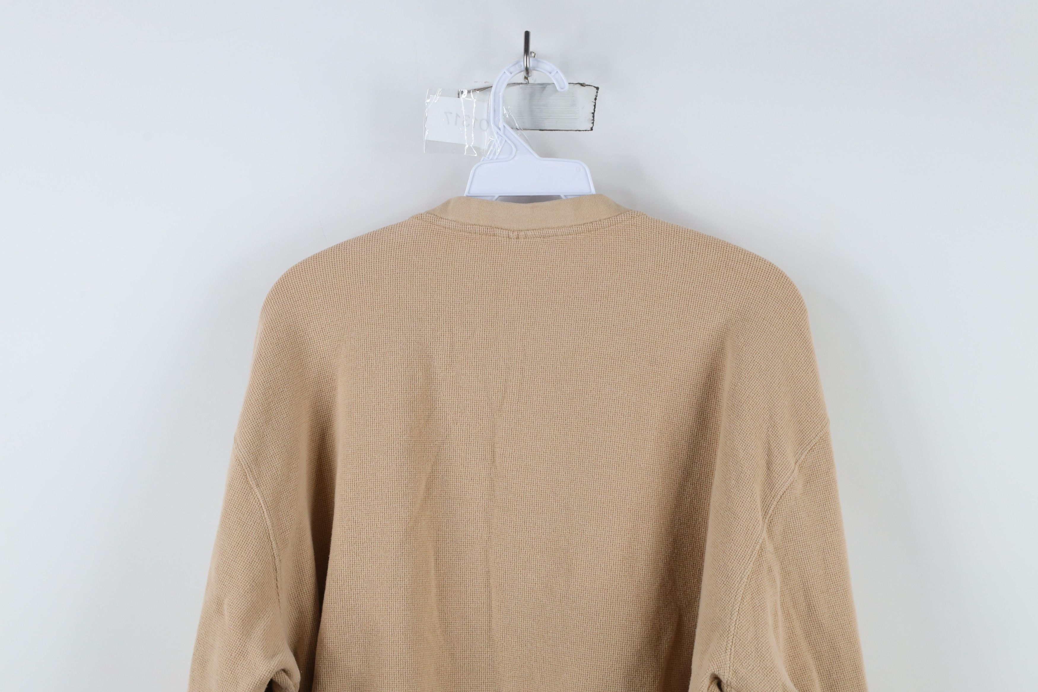 Carhartt × Vintage Vintage Carhartt Thermal Waffle Knit Henley T-Shirt Beige Size US XL / EU 56 / 4 - 11 Thumbnail