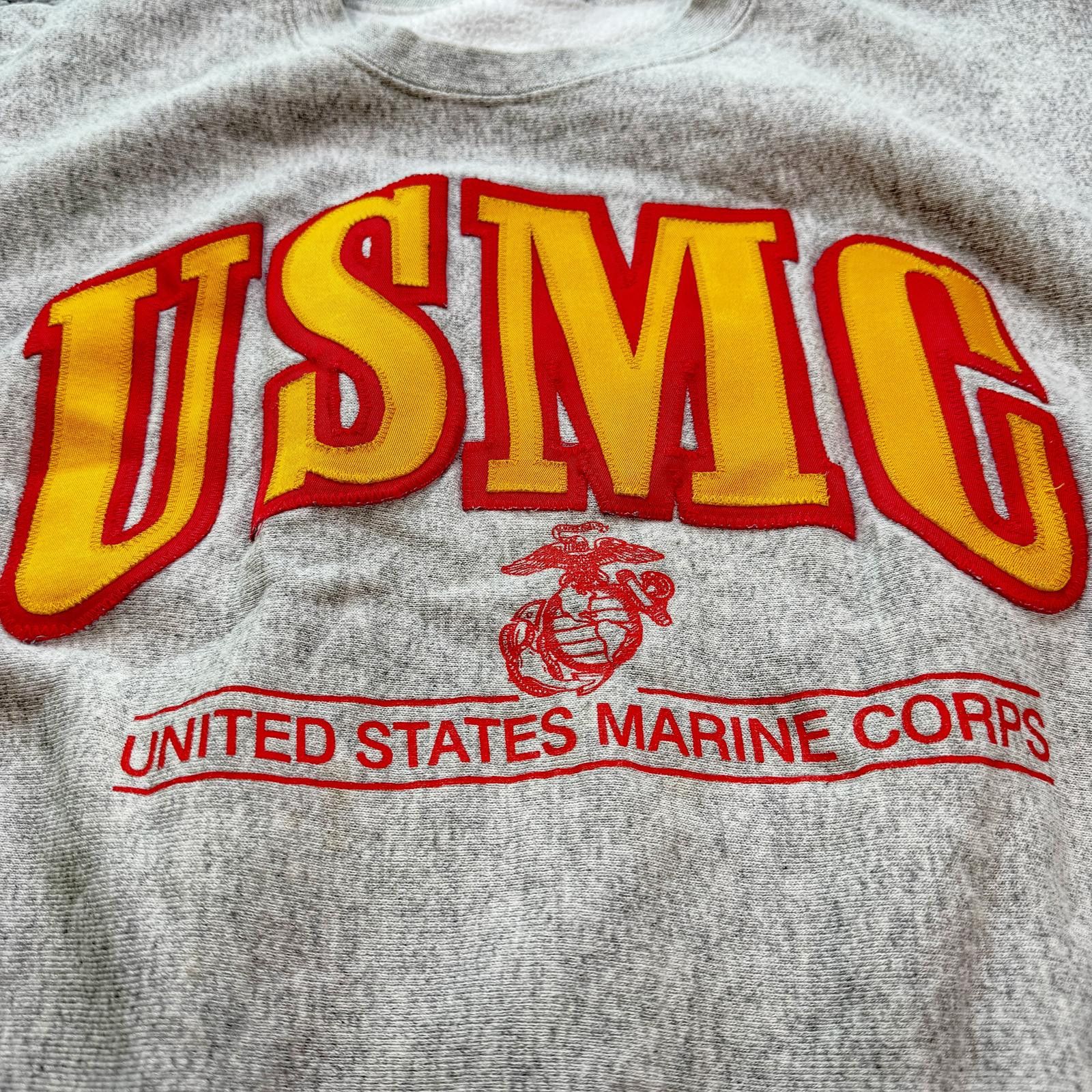 Lee Vintage Lee 90s USMC United States Marine Corps Sweatshirt Size US XXL / EU 58 / 5 - 4 Thumbnail