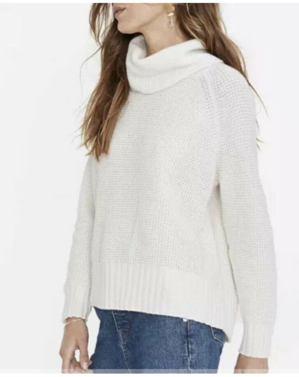 Madewell Women's Madewell Cowl Neck Sweater XS Off-White Size XS / US 0-2 / IT 36-38 - 9 Thumbnail