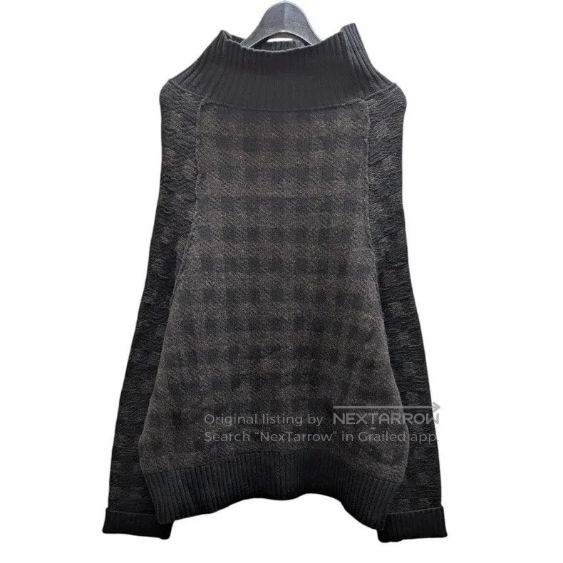Yohji Yamamoto Yohji Yamamoto Plaid turtleneck fringed knit sweater Size XS / US 0-2 / IT 36-38 - 3 Thumbnail