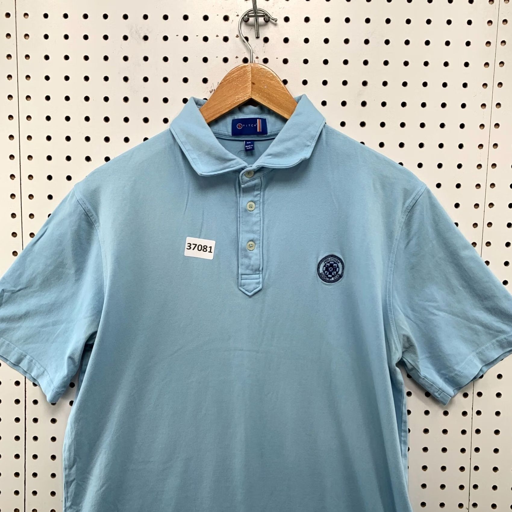 Vintage Stitch Golf Polo Shirt Mens Medium Blue Midlothian Country Club Casual Size US M / EU 48-50 / 2 - 5 Thumbnail