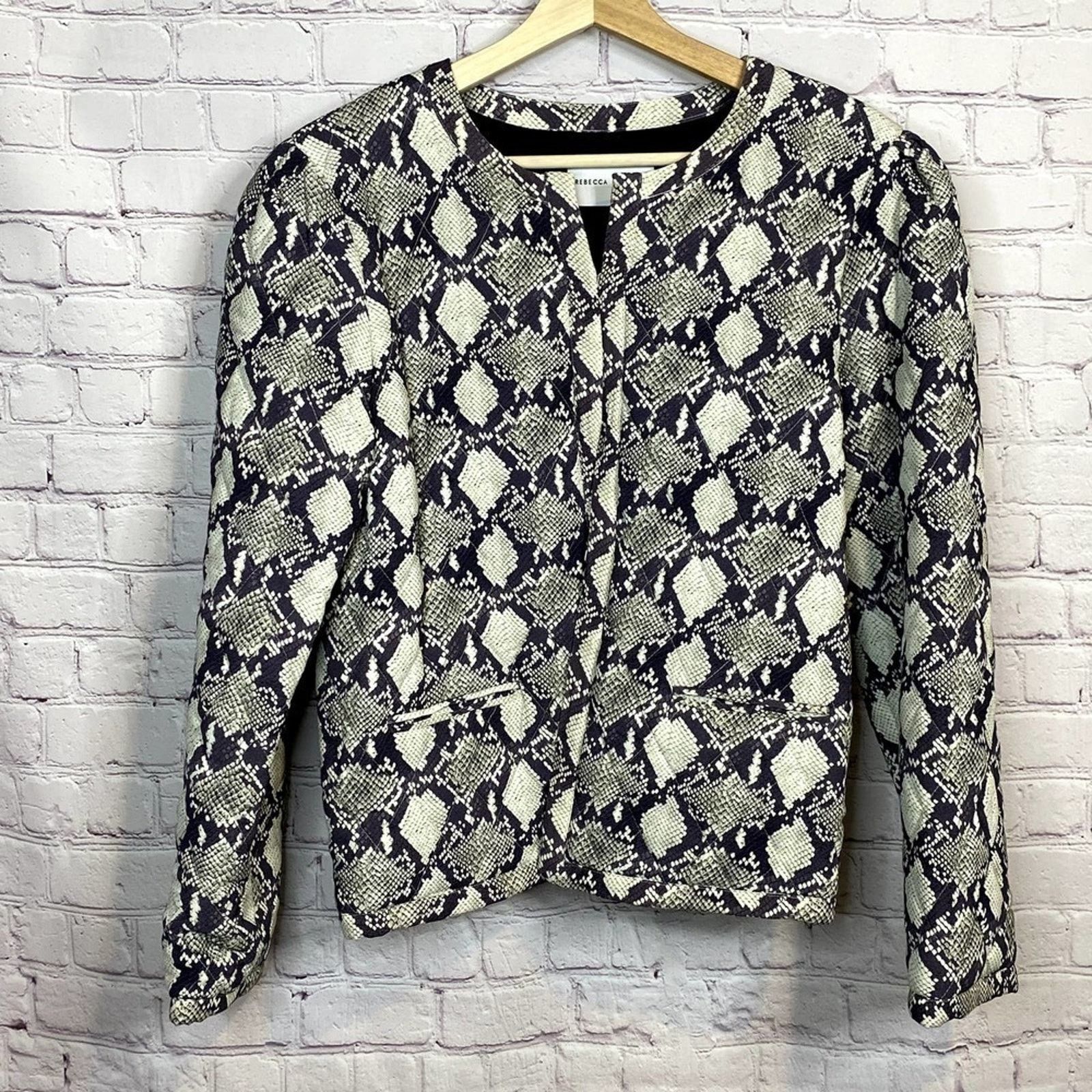 Rebecca Minkoff New With Tags Rebecca Minkoff Snake Print Jacket Size L / US 10 / IT 46 - 3 Thumbnail