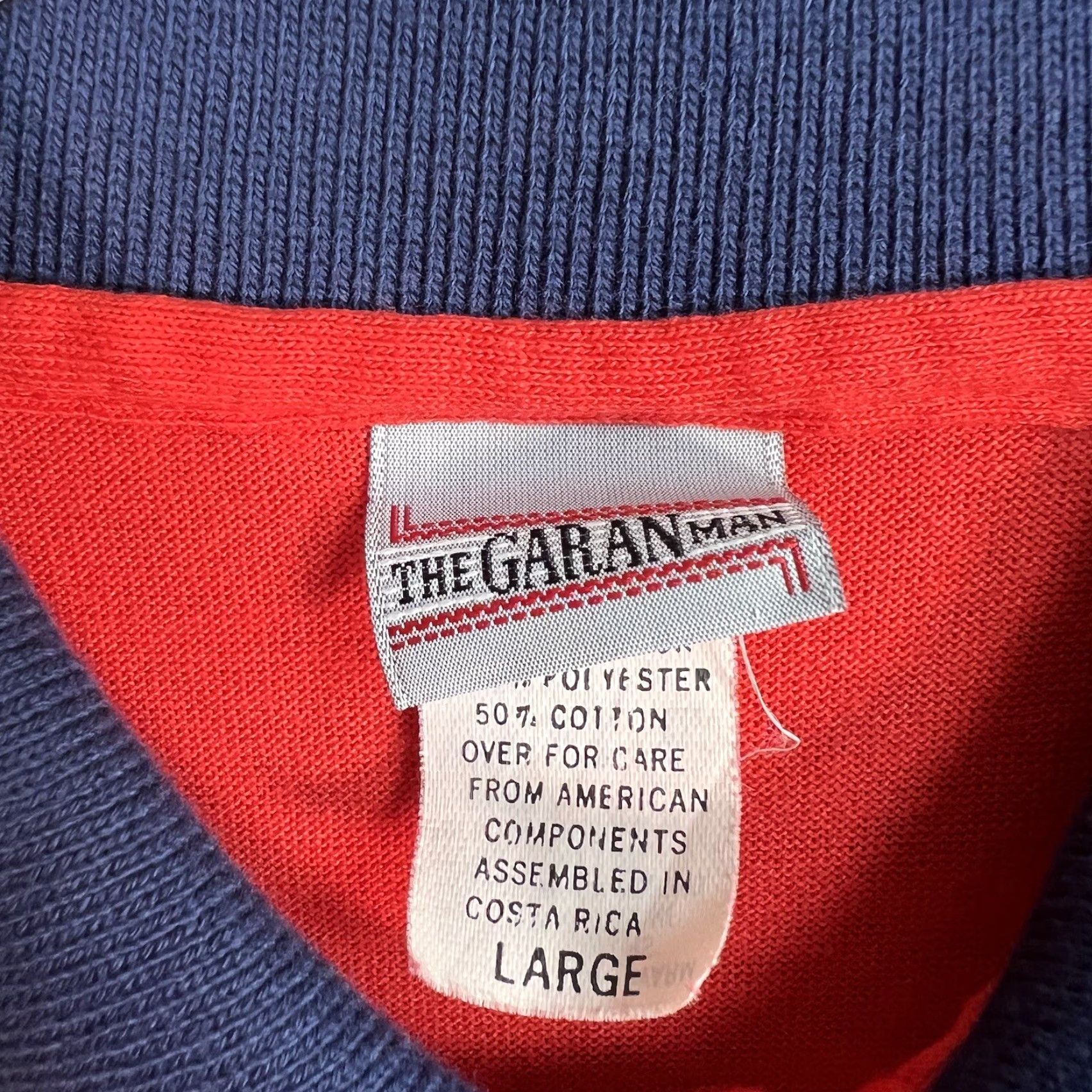 Vintage VINTAGE The Garan Man Polo Shirt 90s Red Mens Adult Large Polo Shirt 90s Mens Red Size US L / EU 52-54 / 3 - 7 Thumbnail