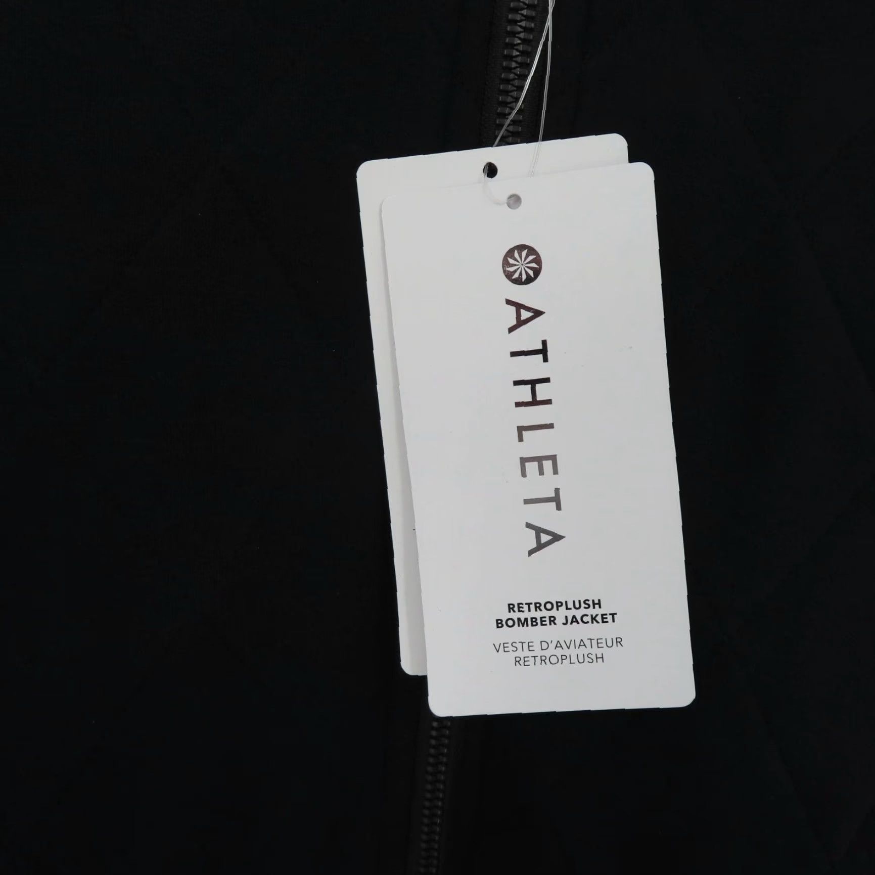 Athleta **Women XL Bomber Jacket Black Diamond Quilted Zip Athleta NEW** User: Women XL Diamond Quilted Zip Black Bomber Jacket Athleta NEW Size XL / US 12-14 / IT 48-50 - 7 Thumbnail