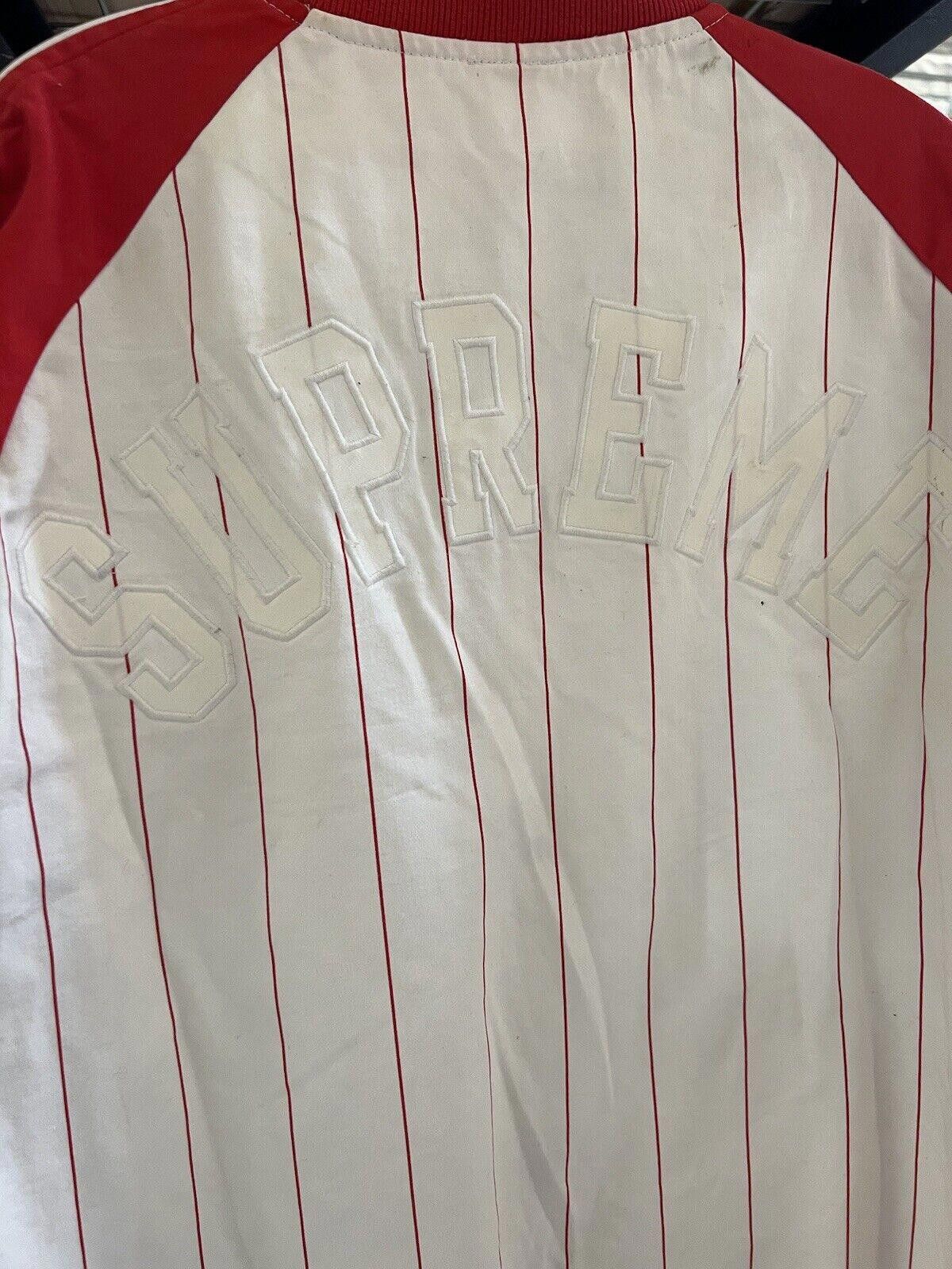 Supreme Supreme Baseball Varsity Jacket Stripe Red White Size US L / EU 52-54 / 3 - 5 Thumbnail