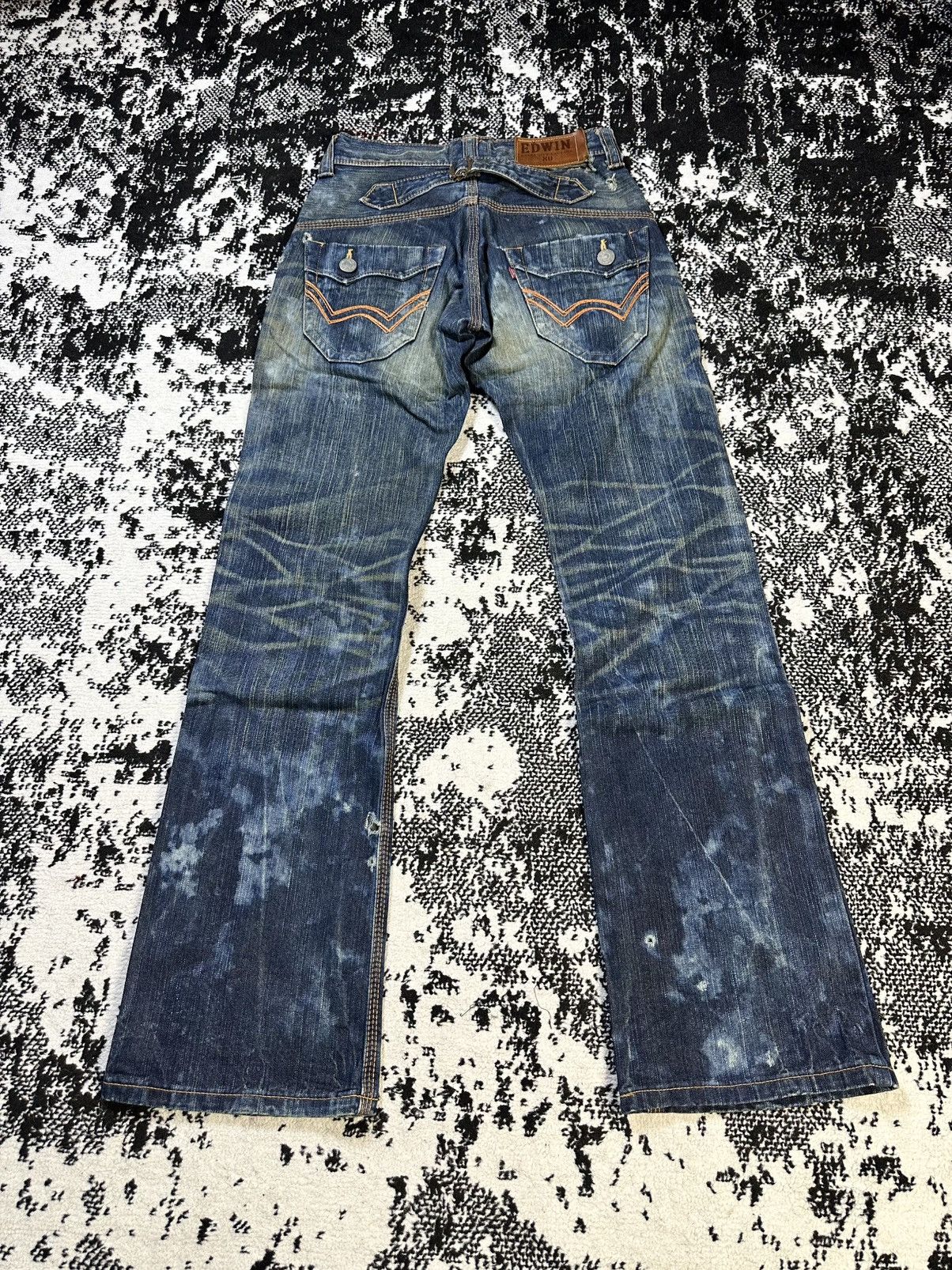 Edwin Flare Edwin Exclusive Vintage Buckle Back Distressed Denim Size US 27 - 11 Thumbnail