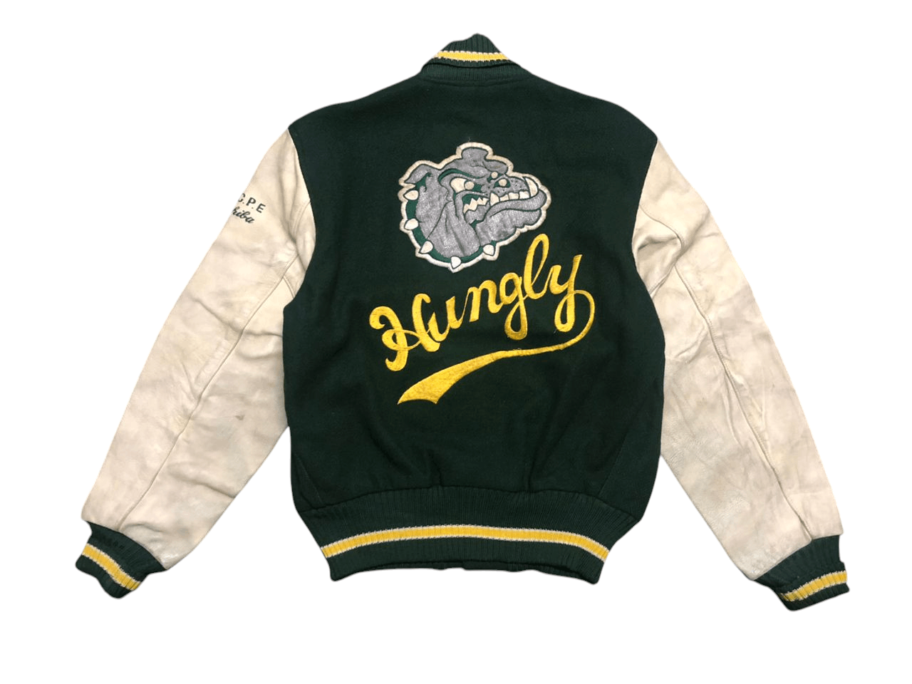 Vintage VINTAGE 90s Albion Hungly Varsity Jacket Distressed Size US M / EU 48-50 / 2 - 1 Thumbnail