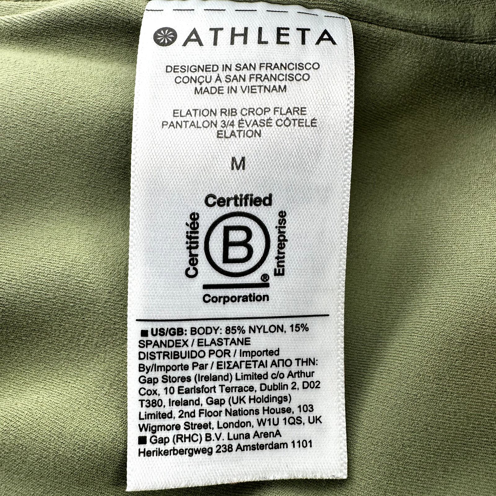 Athleta Athleta Elation Rib Crop Flare Pants Stretch Green Medium Size 32" / US 10 / IT 46 - 4 Thumbnail