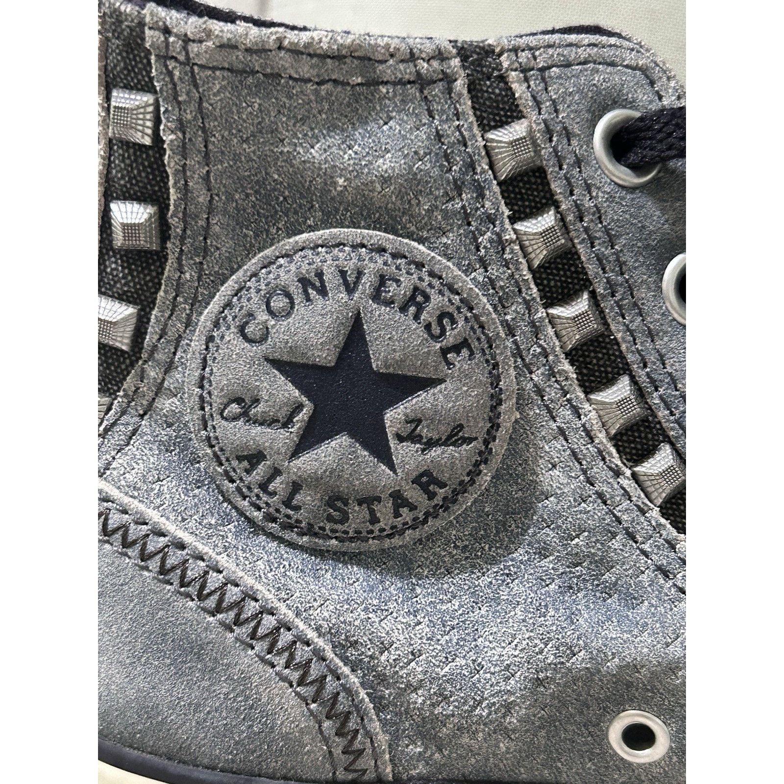 Converse Converse Womens High Top Studded Suede Denim Sneakers Size 7 Size US 7 / IT 37 - 10 Thumbnail