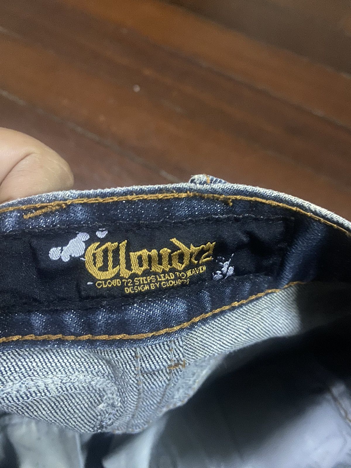 If Six Was Nine Rare Cloud 72 tribal flared jeans clawmark distressed Size US 35 - 17 Thumbnail