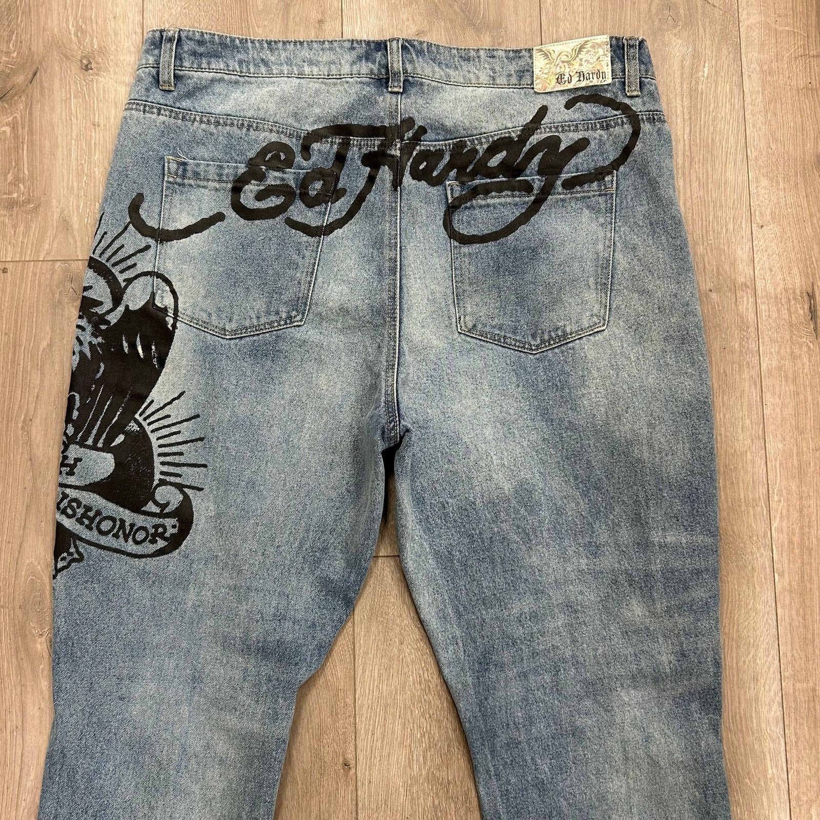 Ed Hardy Ed Hardy Death Before Dishonor Denim Jeans size 40 B4 Size US 40 / EU 56 - 5 Thumbnail
