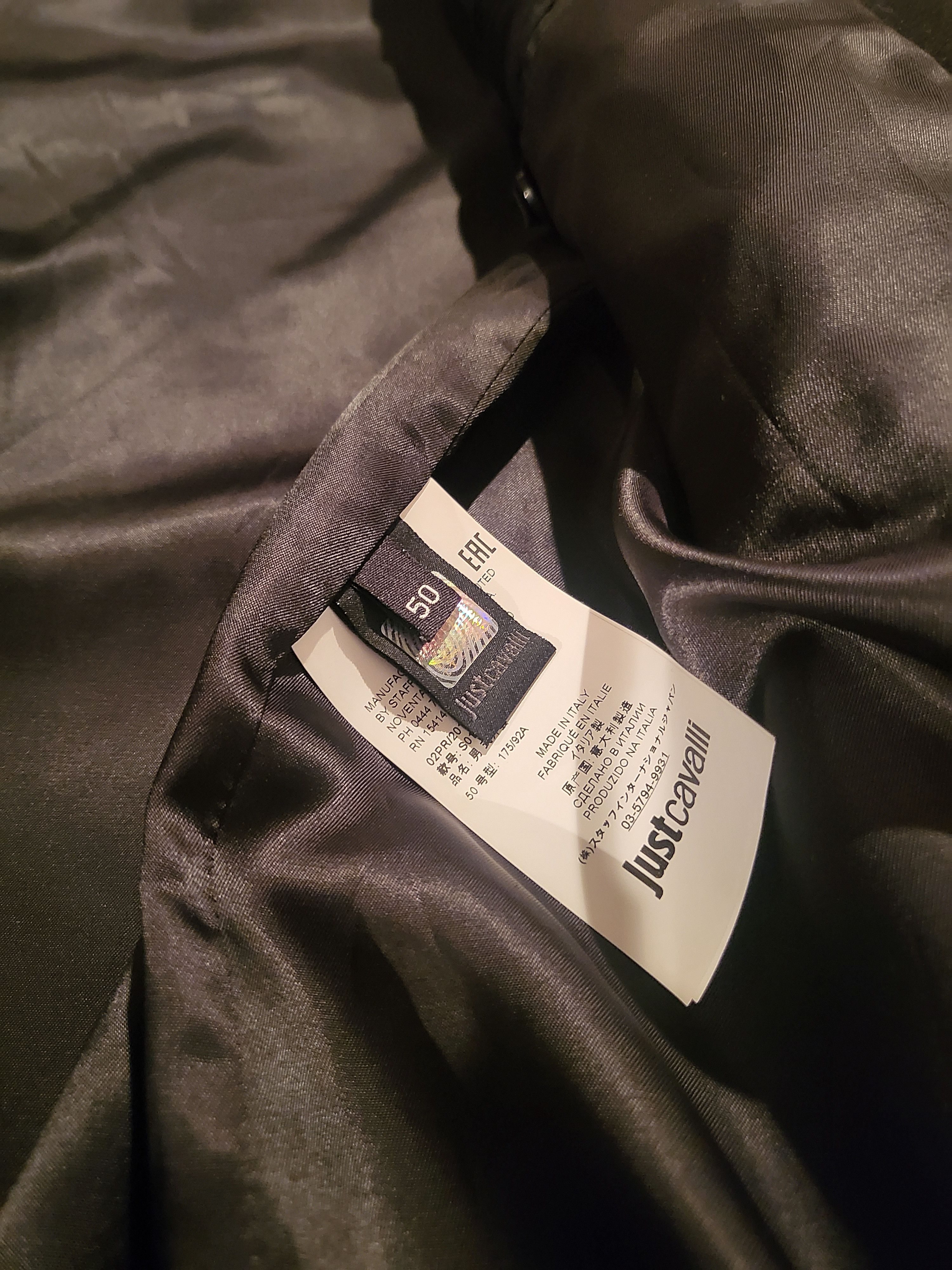 Just Cavalli × Roberto Cavalli Black Wool Virgin Coat Size US M / EU 48-50 / 2 - 9 Thumbnail