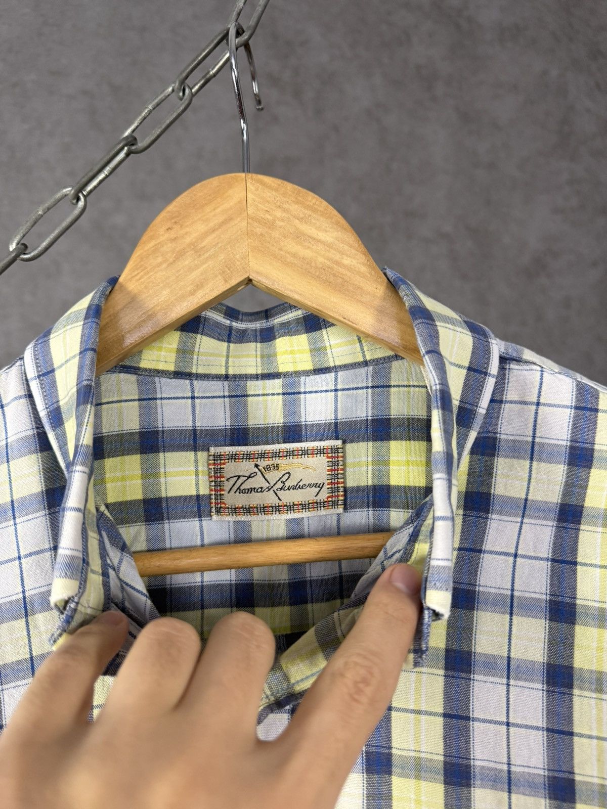 Burberry Thomas Burberry luxury designer vintage shirt Size US XXL / EU 58 / 5 - 4 Thumbnail