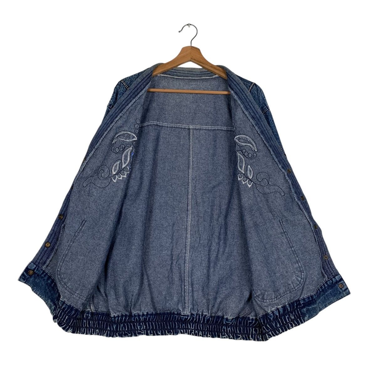Vintage SILLOAM Denim Cardigan Casual Jacket #1525-C68 Size L / US 10 / IT 46 - 11 Thumbnail