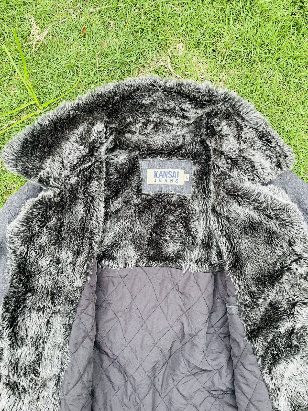 Kansai Yamamoto 🔥Kansai Yamamoto Jeans Fur Jacket 🔥 Size US L / EU 52-54 / 3 - 3 Thumbnail