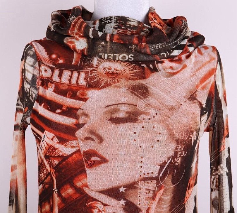Jean Paul Gaultier Jean Paul Gaultier Art Face Mesh Print Maxi Dress Size S / US 4 / IT 40 - 2 Thumbnail