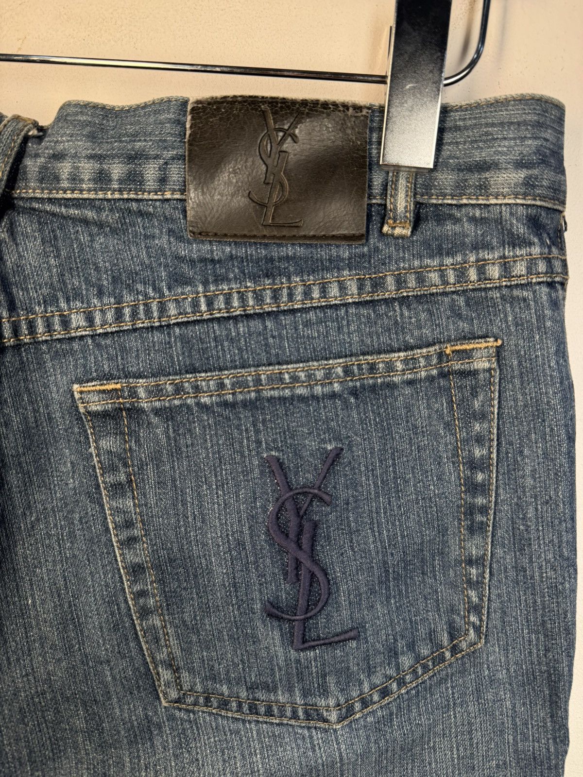 Yves Saint Laurent 34x30 YSL Jeans Denim Pants Indigo Selvedge Vintage Yves Size US 34 / EU 50 - 17 Thumbnail