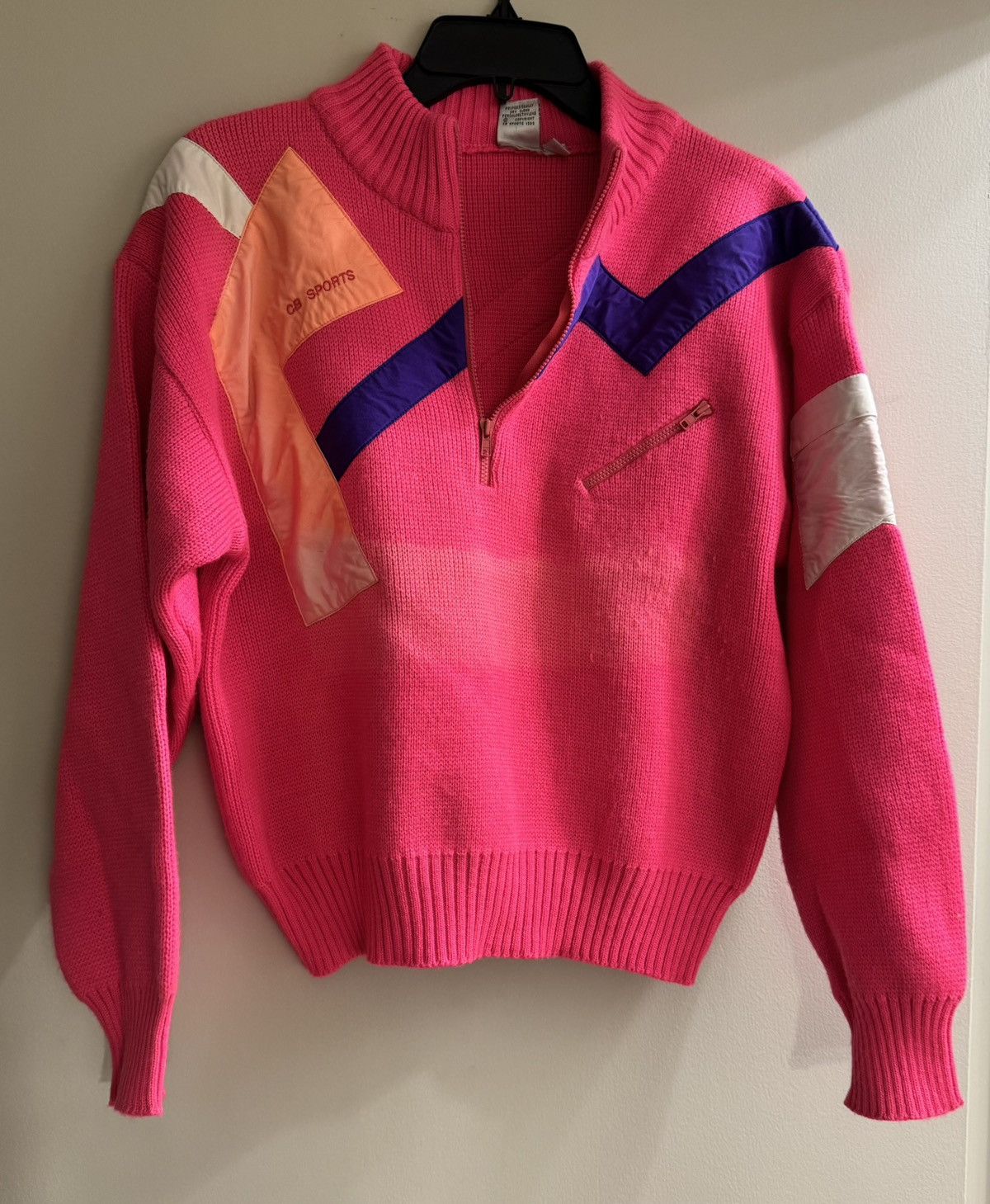 CB Sports Vintage Women’s CB Wool Half Zip Size M / US 6-8 / IT 42-44 - 2 Thumbnail