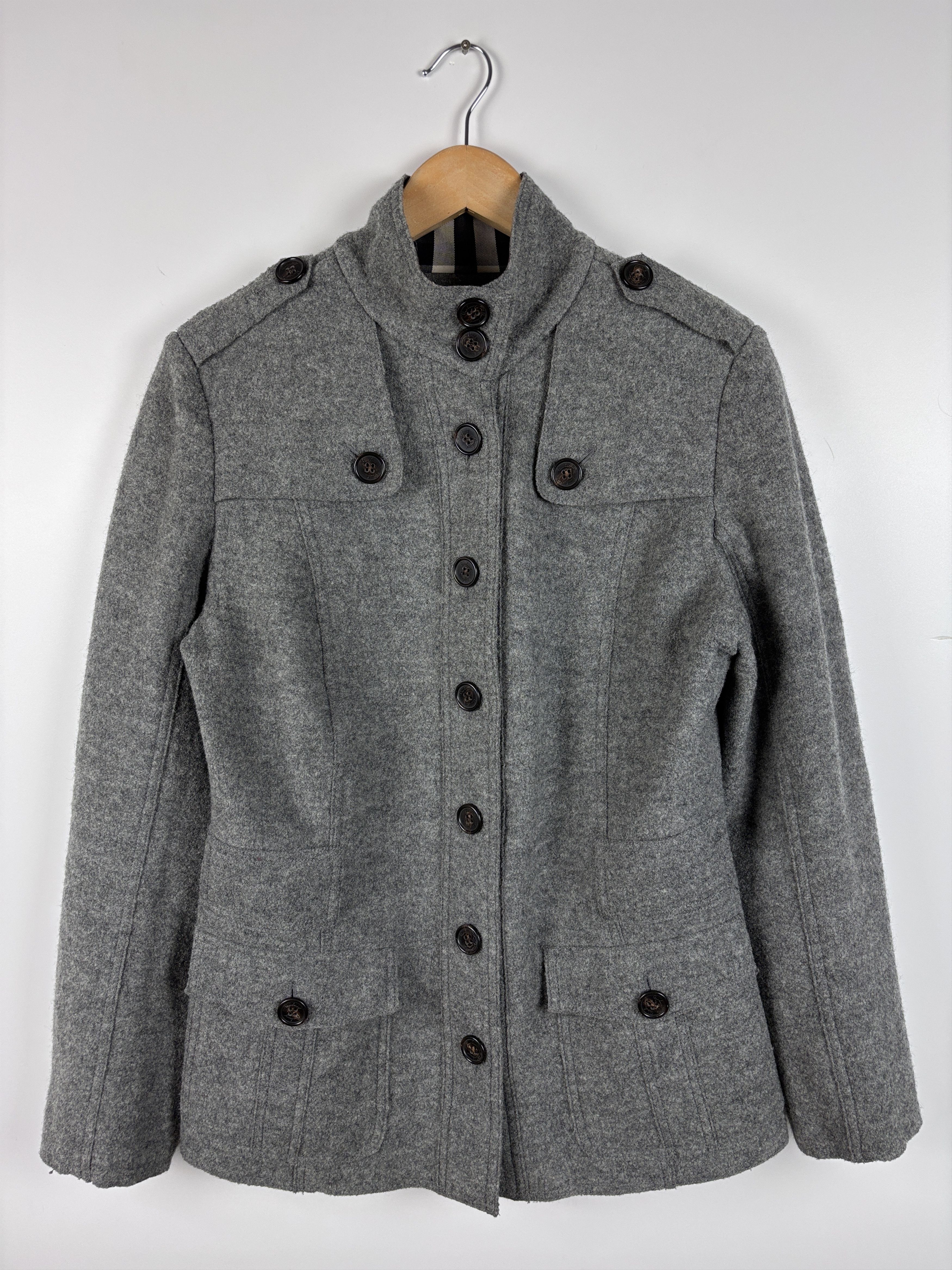 Burberry × Vintage Burberry London Wool Military Style Pea Coat Jacket Size 44 Size M / US 6-8 / IT 42-44 - 1 Thumbnail